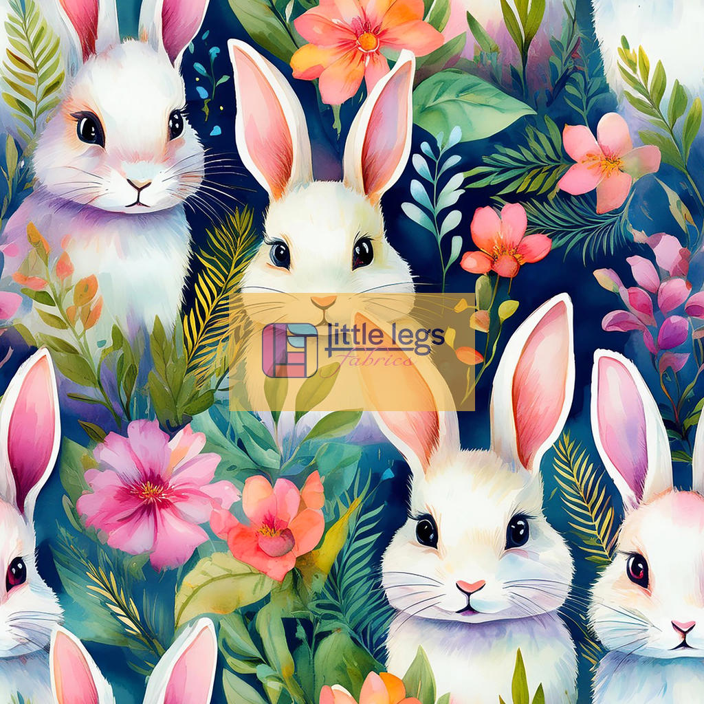 PRE ORDER Spring Bunnies Cotton Jersey - DUE IN STOCK END OF JANUARY