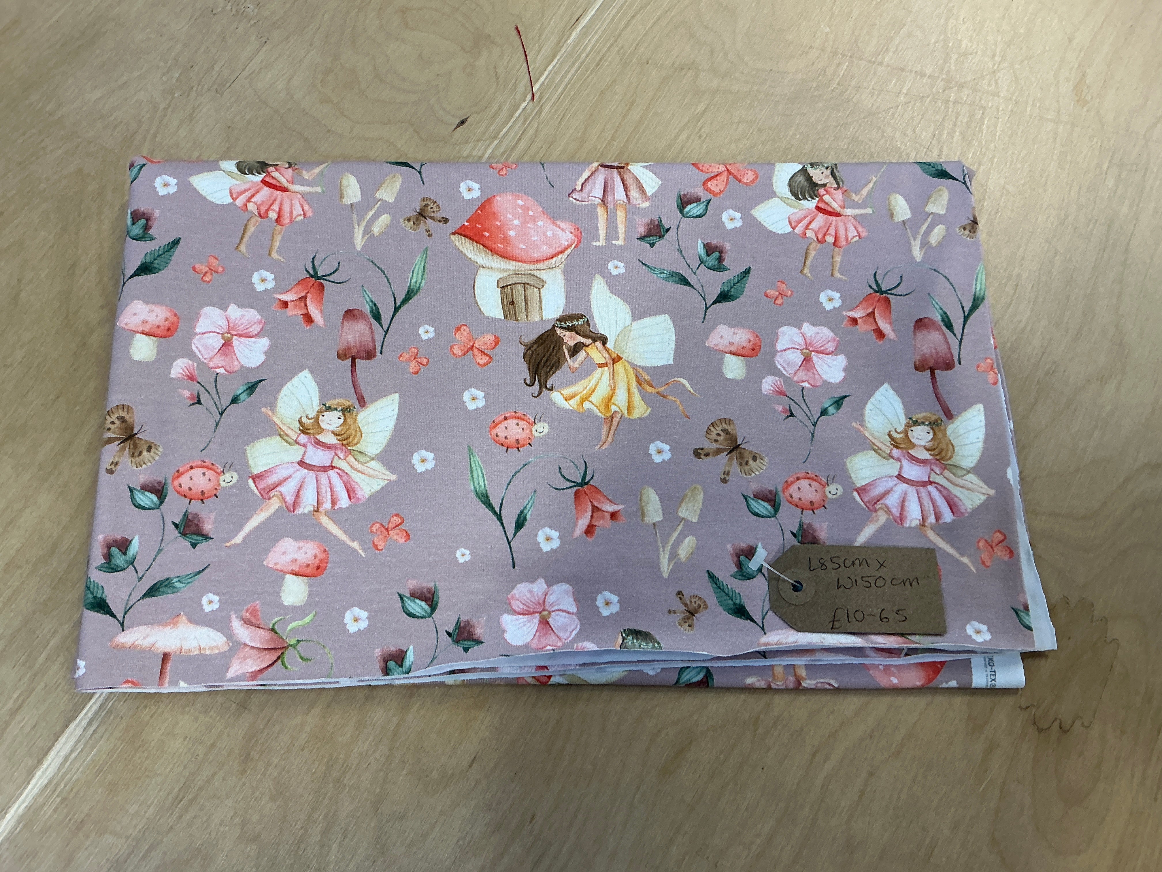 REMNANT L85cm x W150cm Flower Fairies Jersey