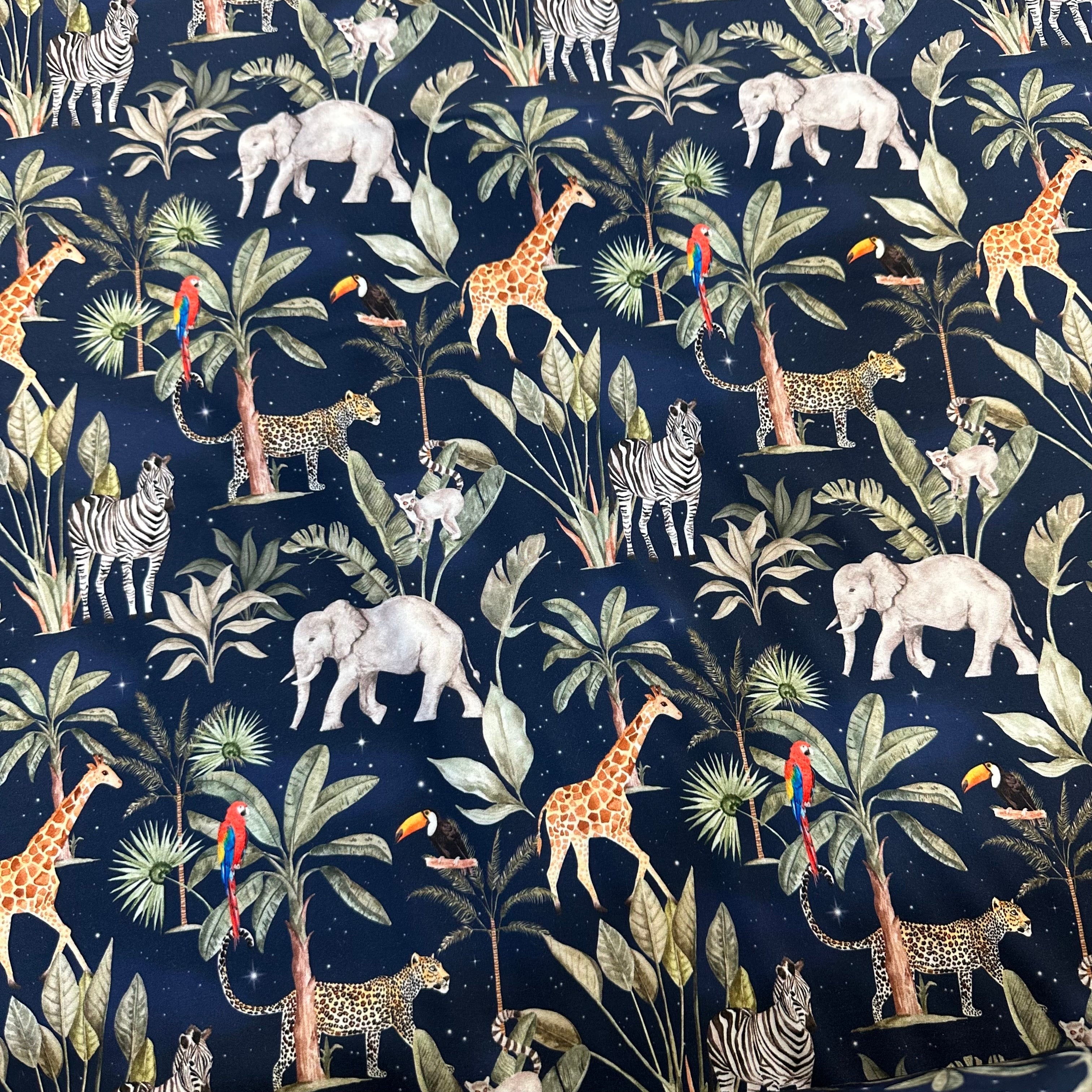 PRE ORDER Midnight Safari BRUSHED BACK French Terry - DUE IN STOCK END OCTOBER