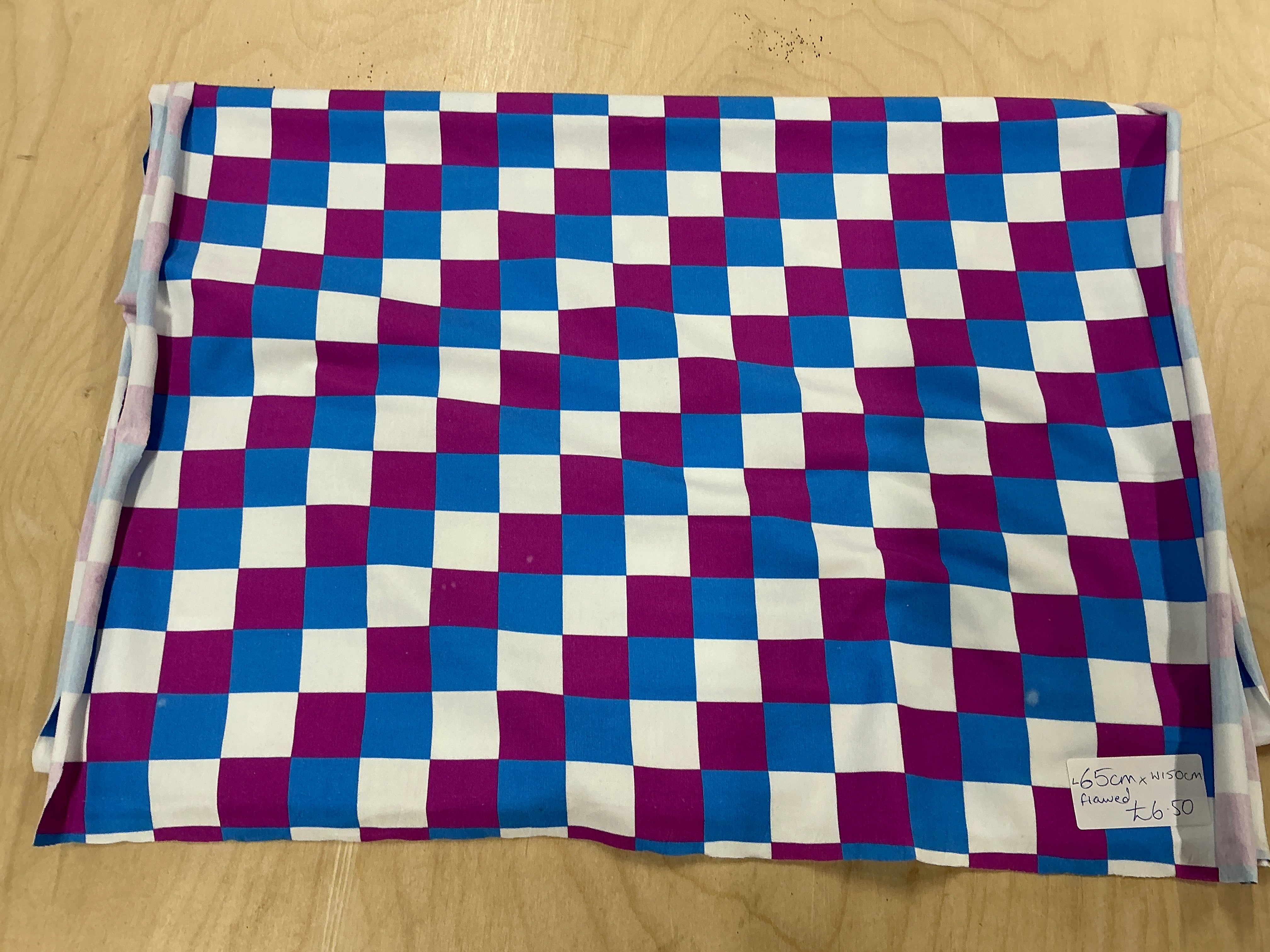 REMNANT  -  (FLAWED) L65 x W150cm Sophie Squares Jersey