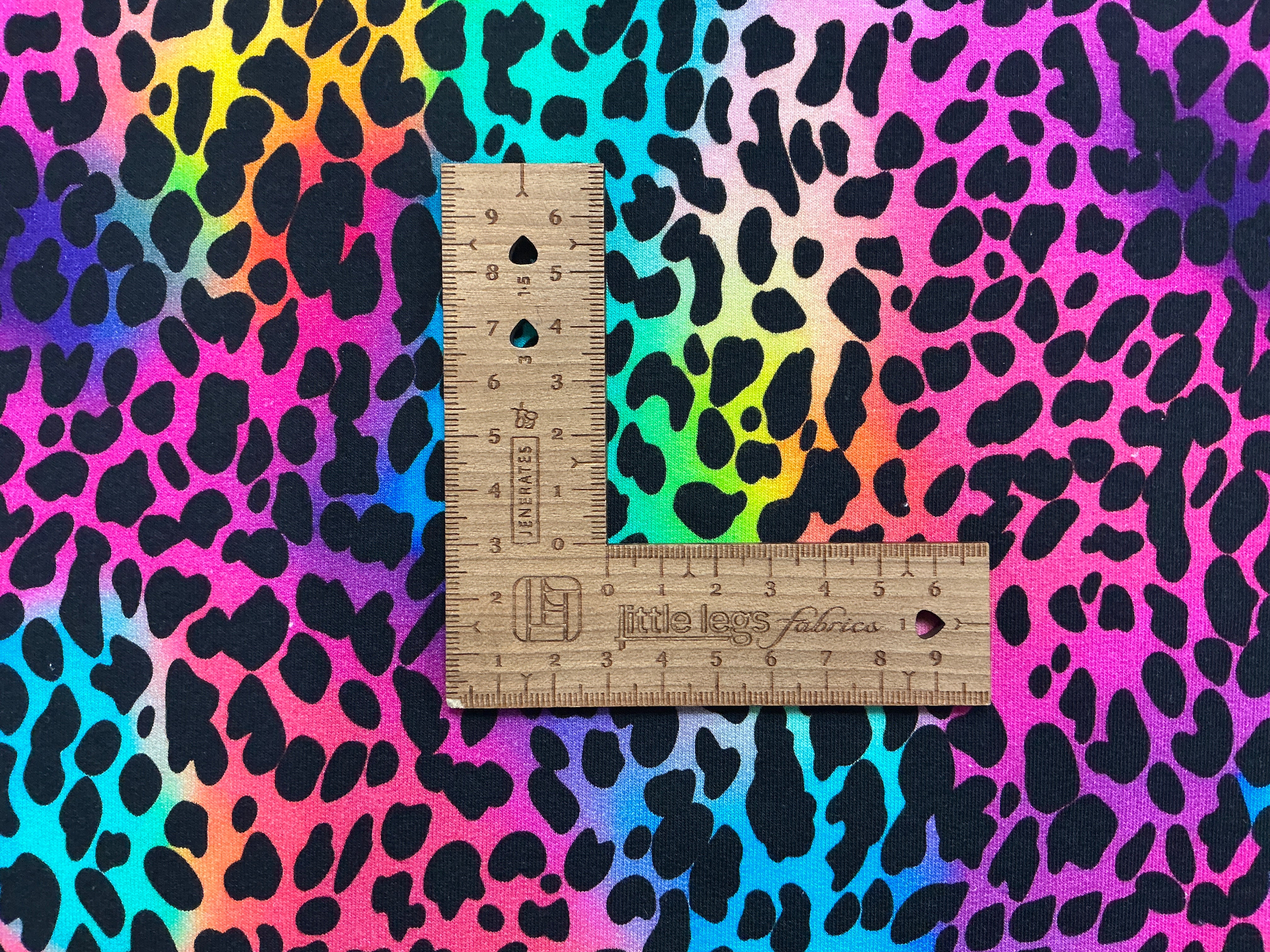 Rainbow Animal Spots French Terry