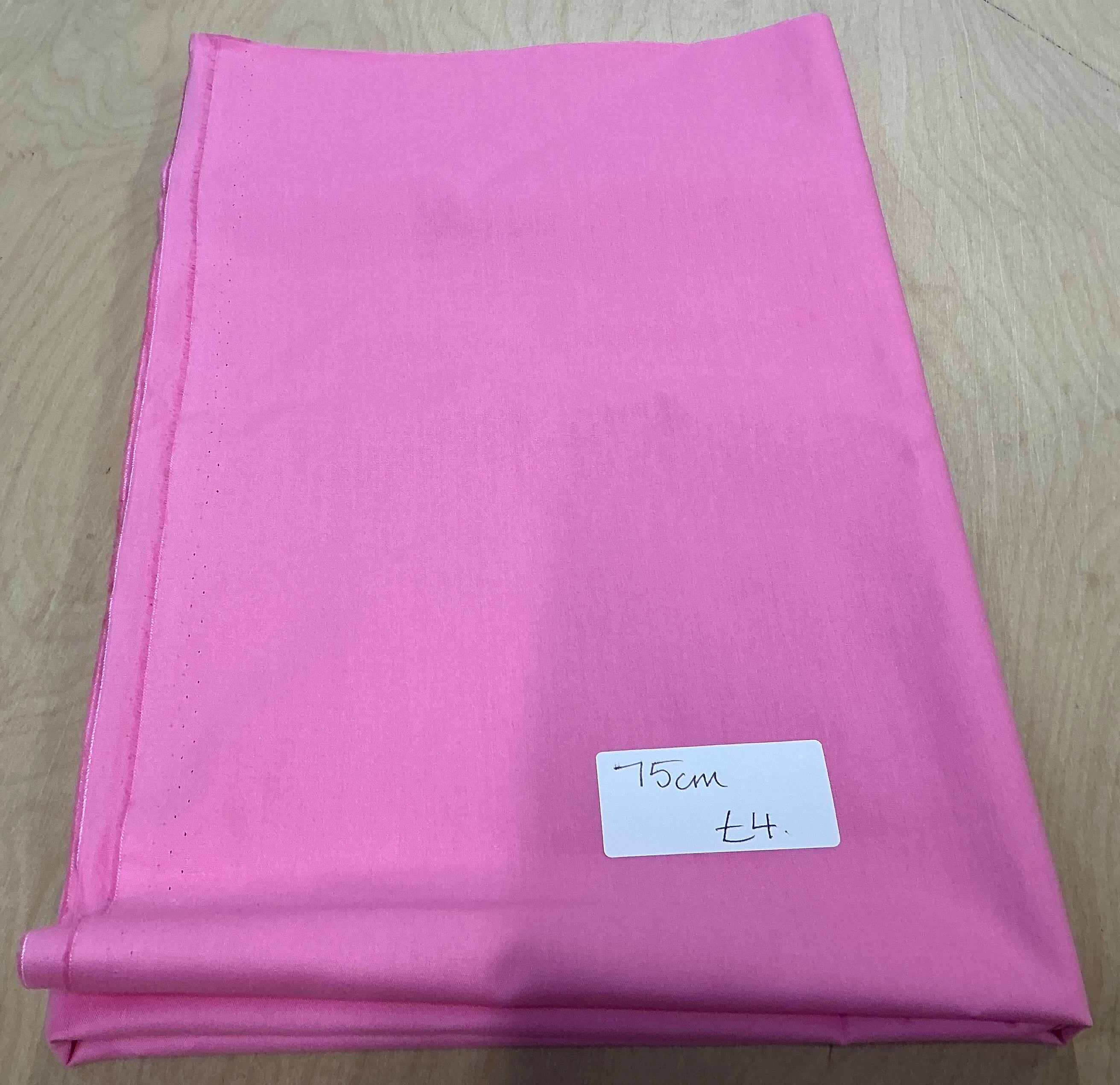 REMNANT  - 75cm pink cotton poplin