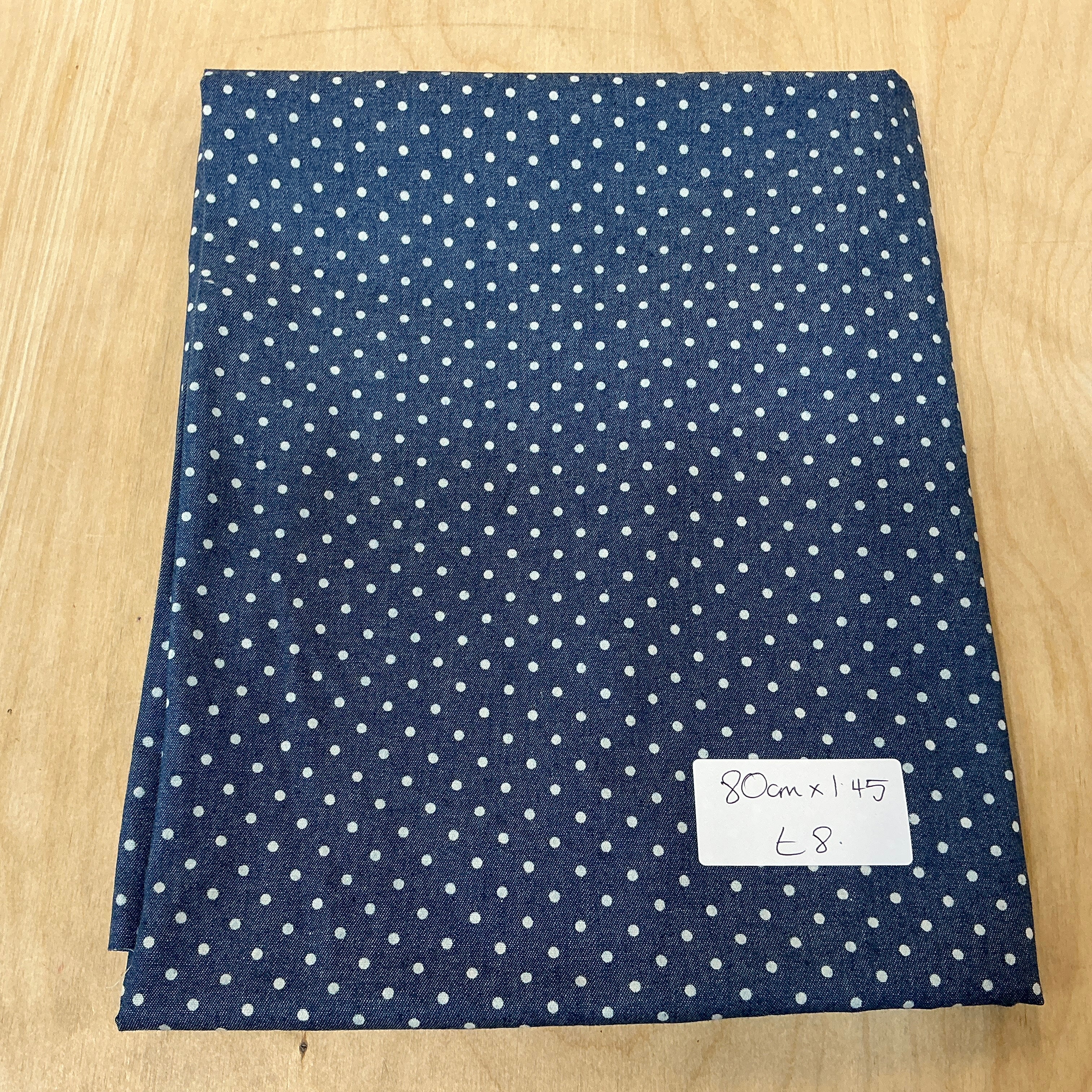 Remnant L80cm x L145cm Denim Spot Lightweight Denim