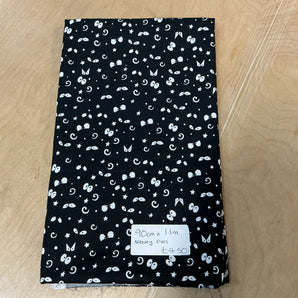 REMNANT - 90cm x 1.1M Spooky Eyes Cotton Poplin