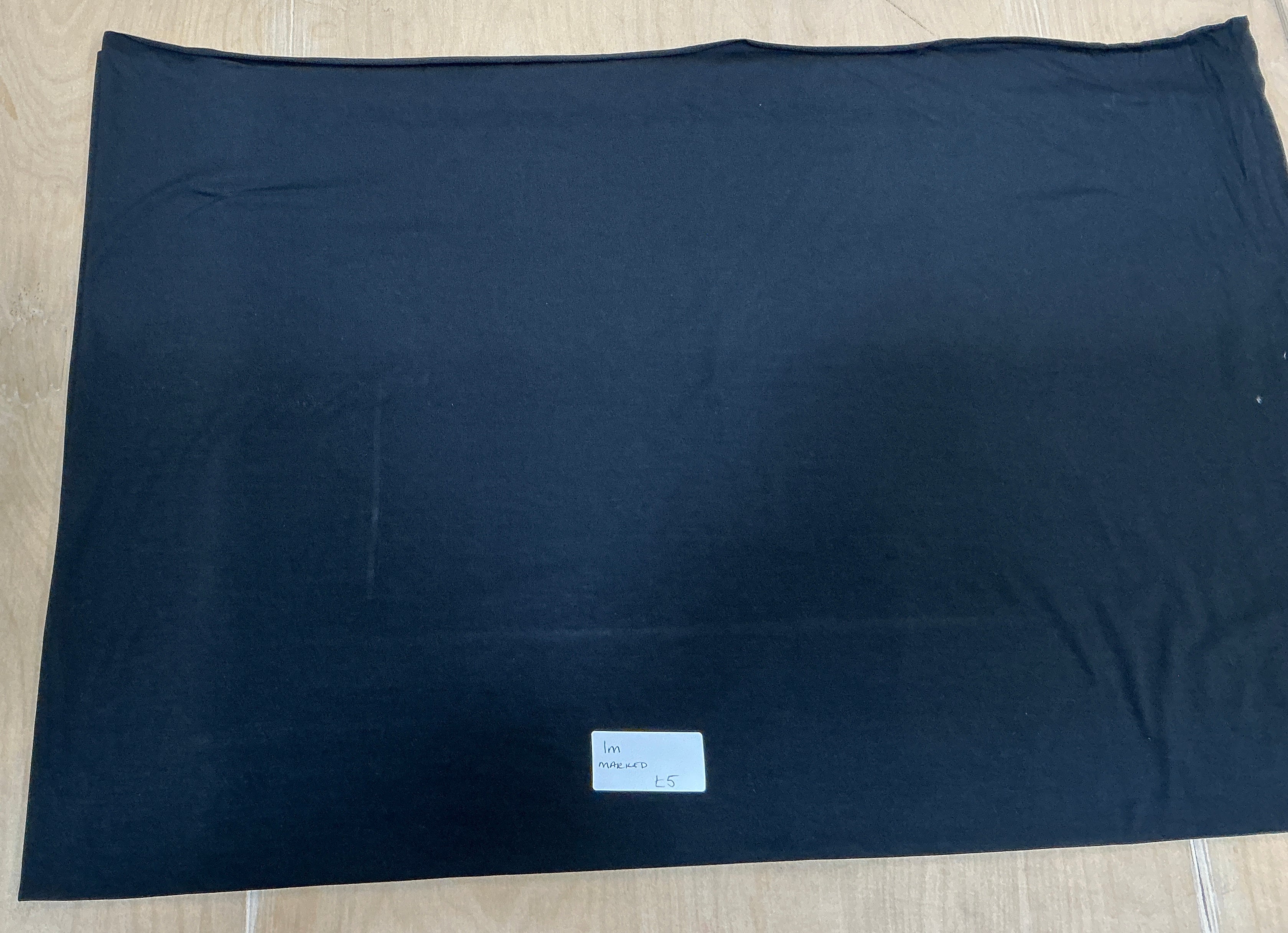 REMNANT - (MARKED) L1M x W150cm Black Jersey