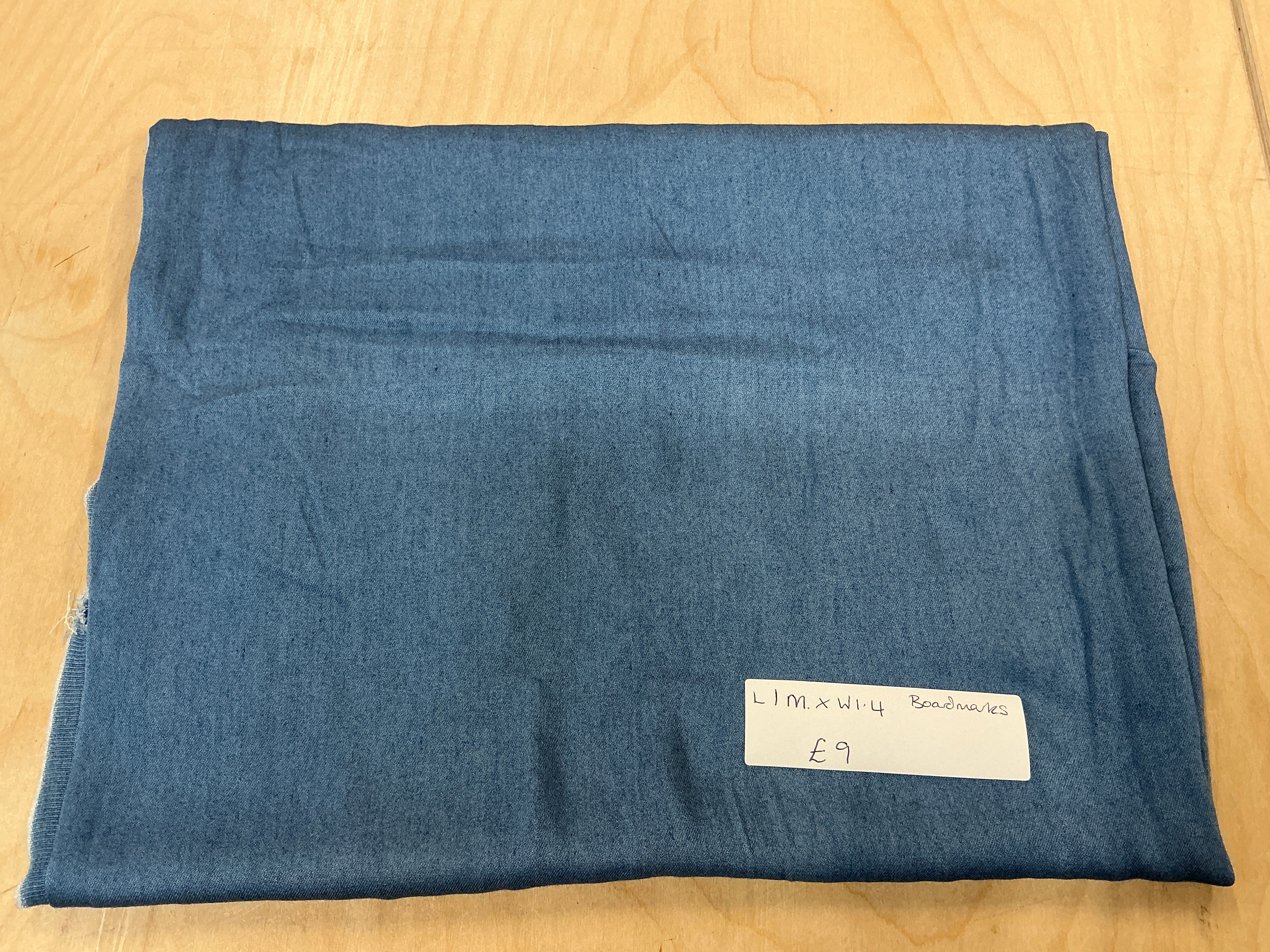 REMNANT  -  (MARKED) L1M x W1.4M light blue chambray viscose