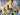 Abstract Shapes Bright Viscose Jersey