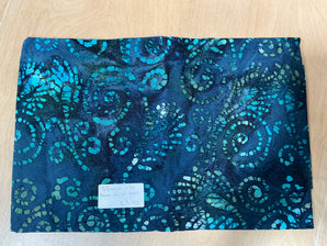 REMNANT - 55cm x 1.1M Azure Swirls Batik