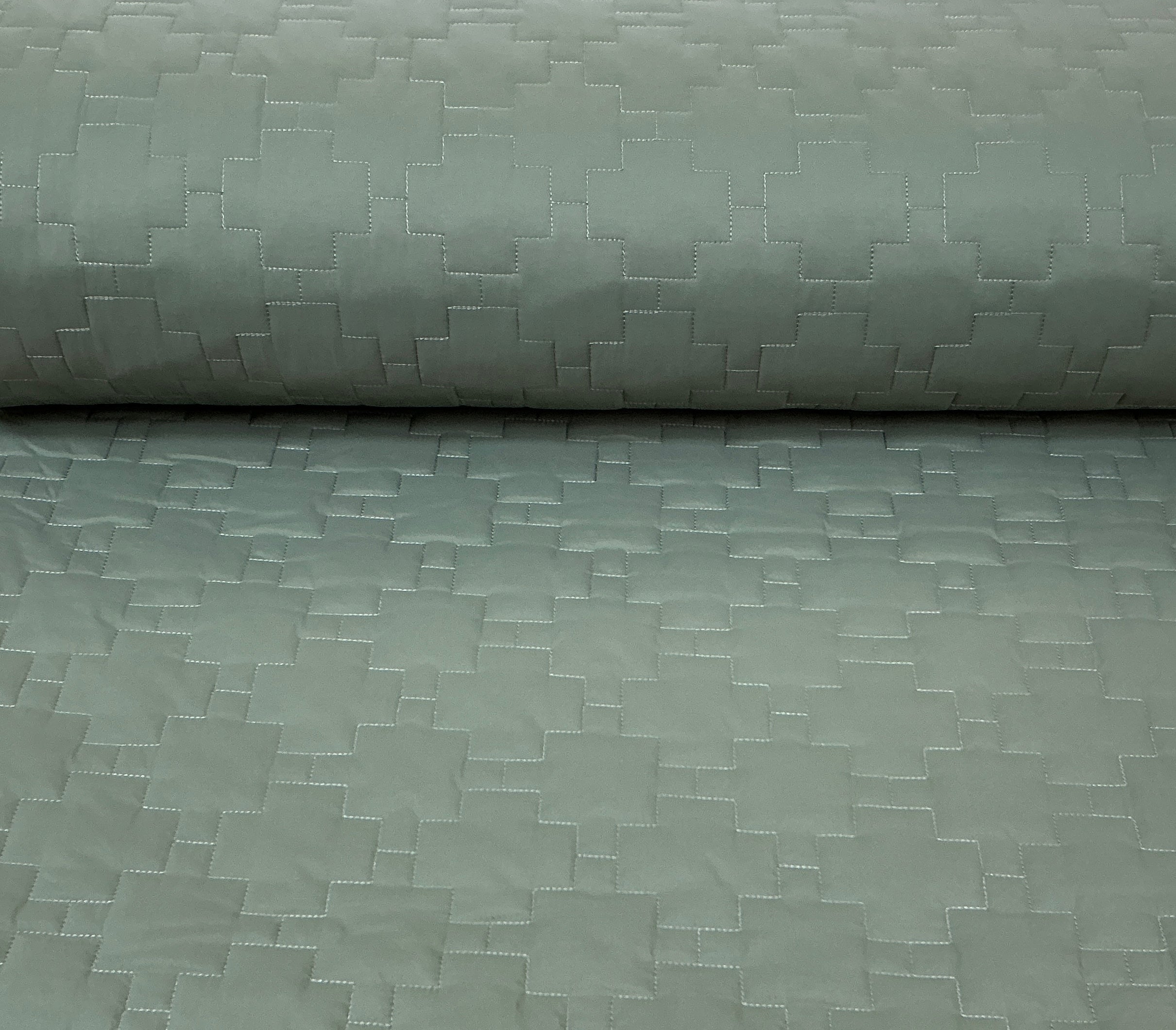 Stepped Geometric Quilted Fabric