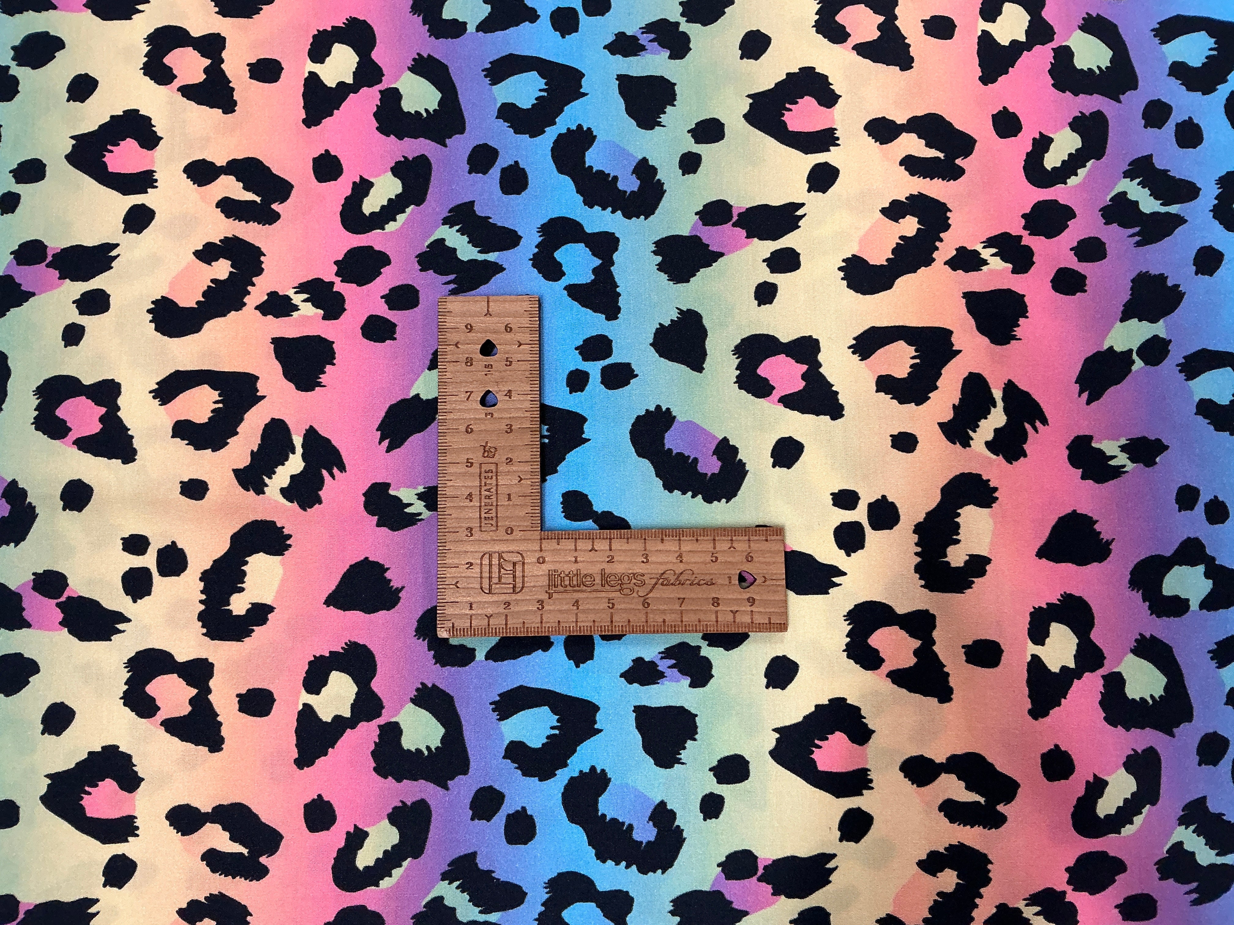 Pastel Gradient Leopard Cotton Poplin