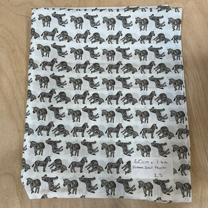 REMNANT  - 60cm x 1.4M Zebra Zeal Poplin
