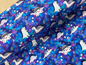 Dino Garden by FABRIC MAMA Cotton Jersey Fabric