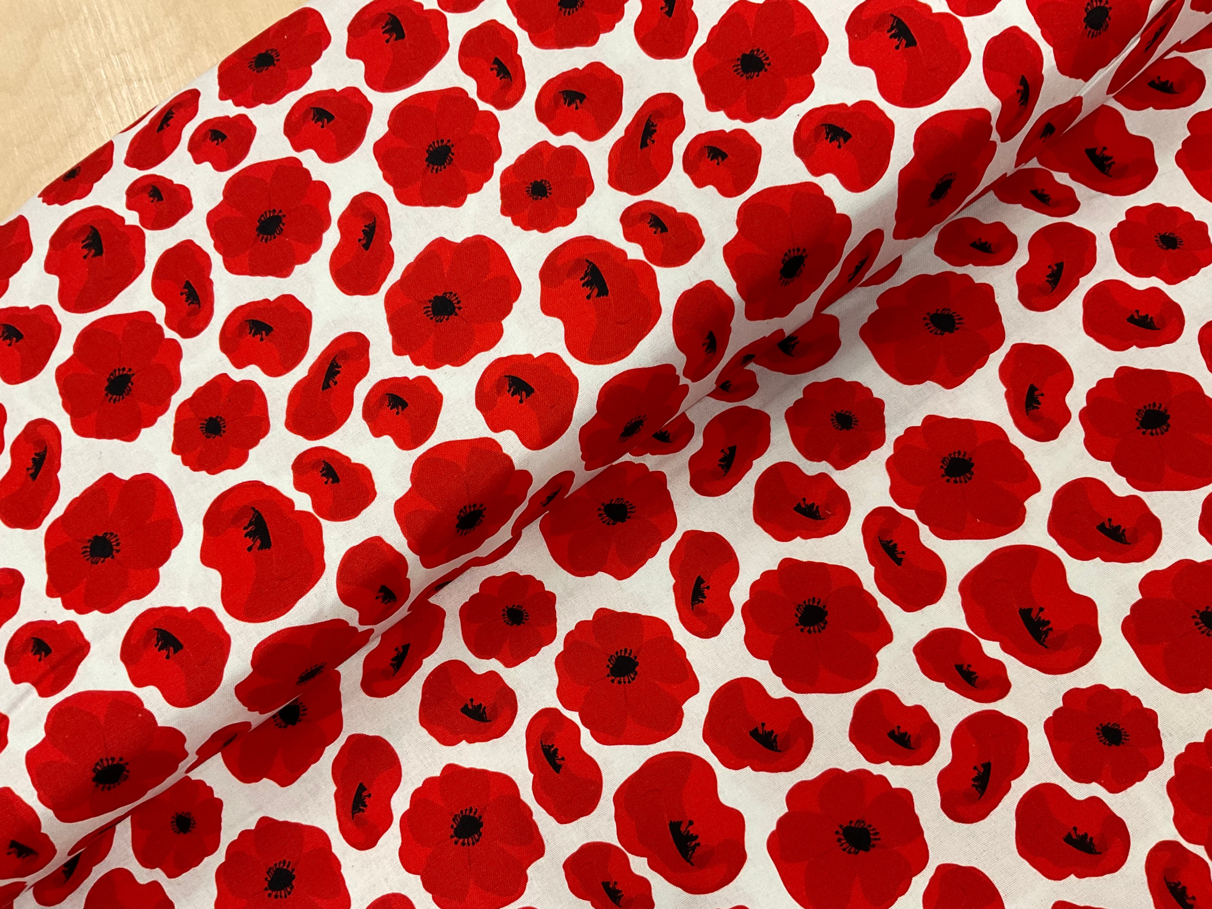 Red Poppy Quilting Cottons