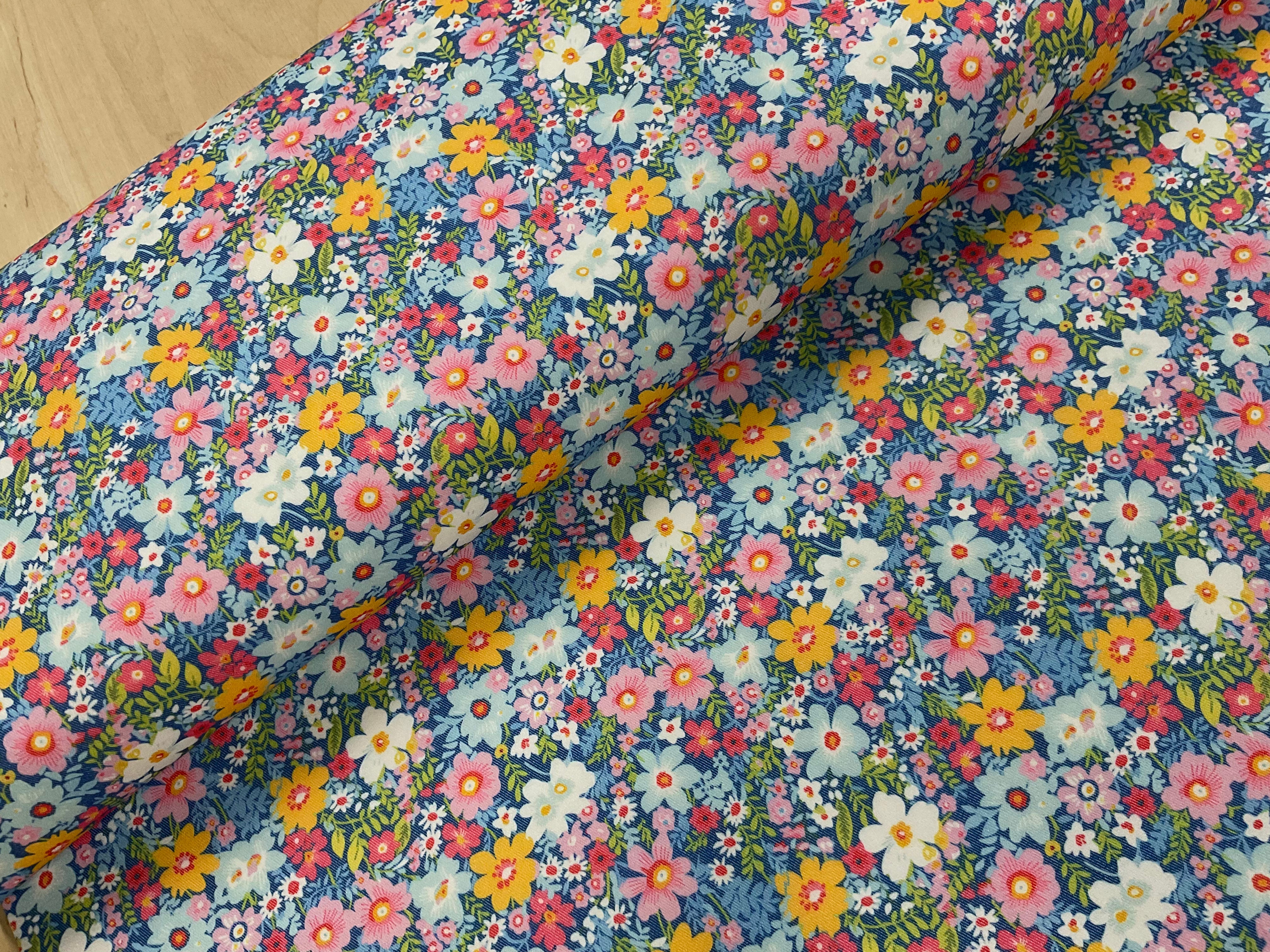 Summertime Floral Power Stretch Denim