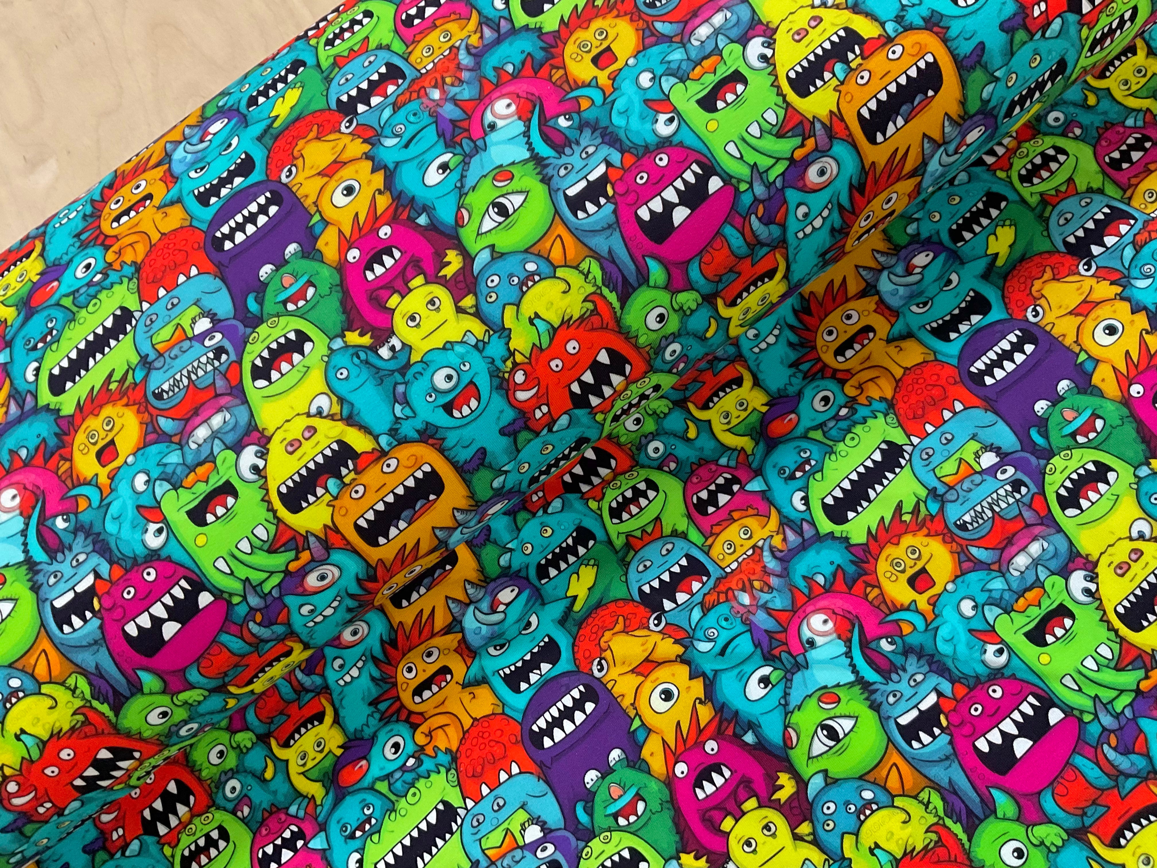 Ugly Monsters Cotton Jersey