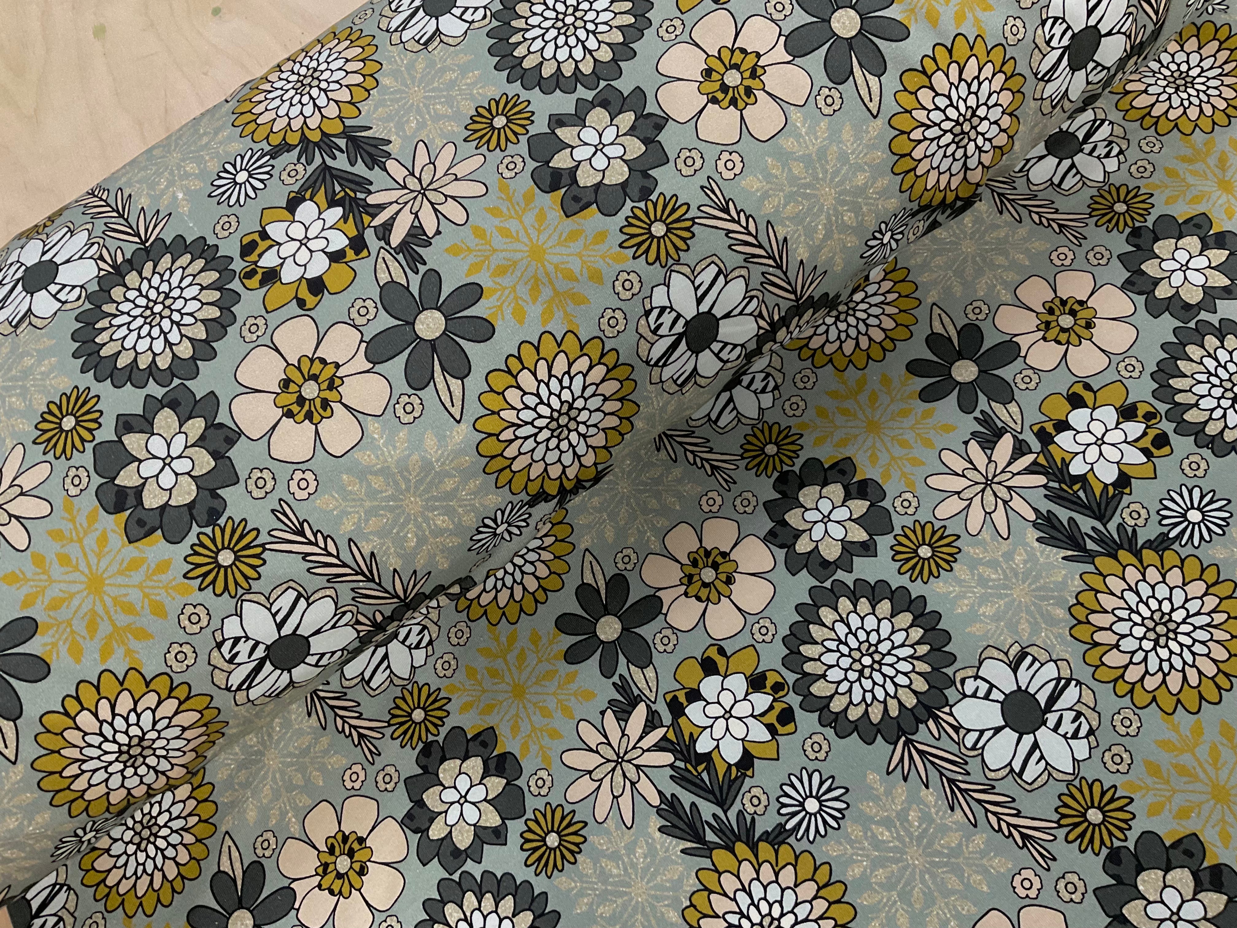 Snowflake Floral French Terry
