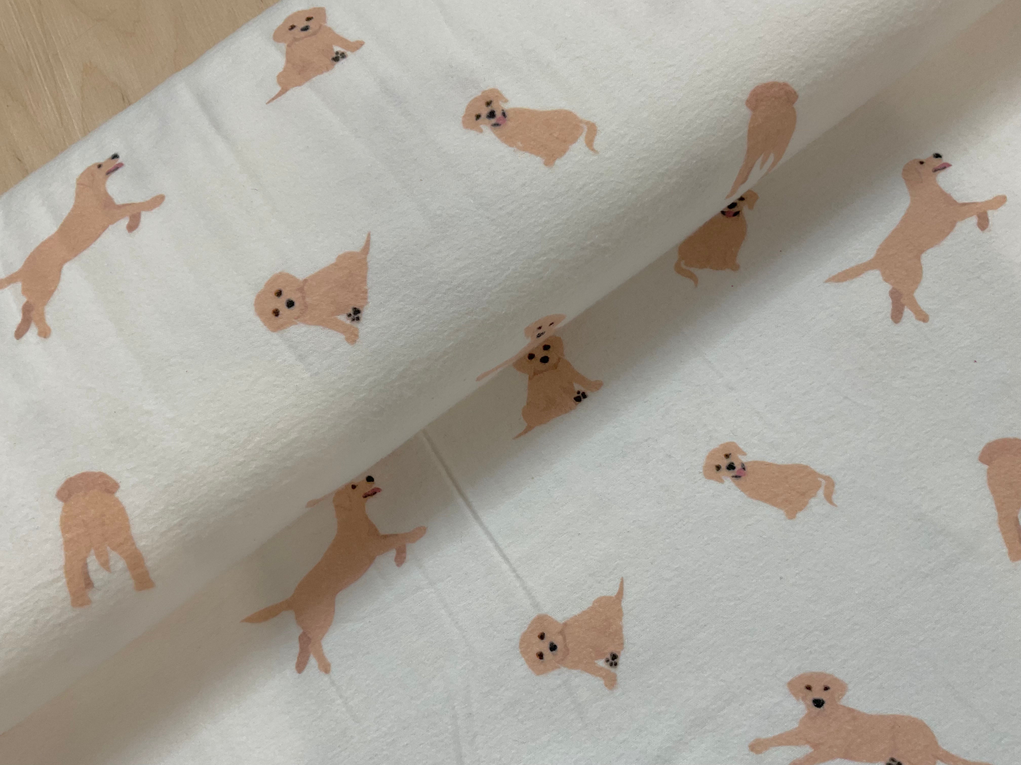 Retriever Puppies Cotton Flannel