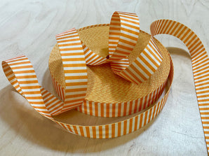 38mm Ochre and Lemon Stripe Seatbelt Webbing Tape