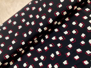 Scribble Squares Stretch Crepe