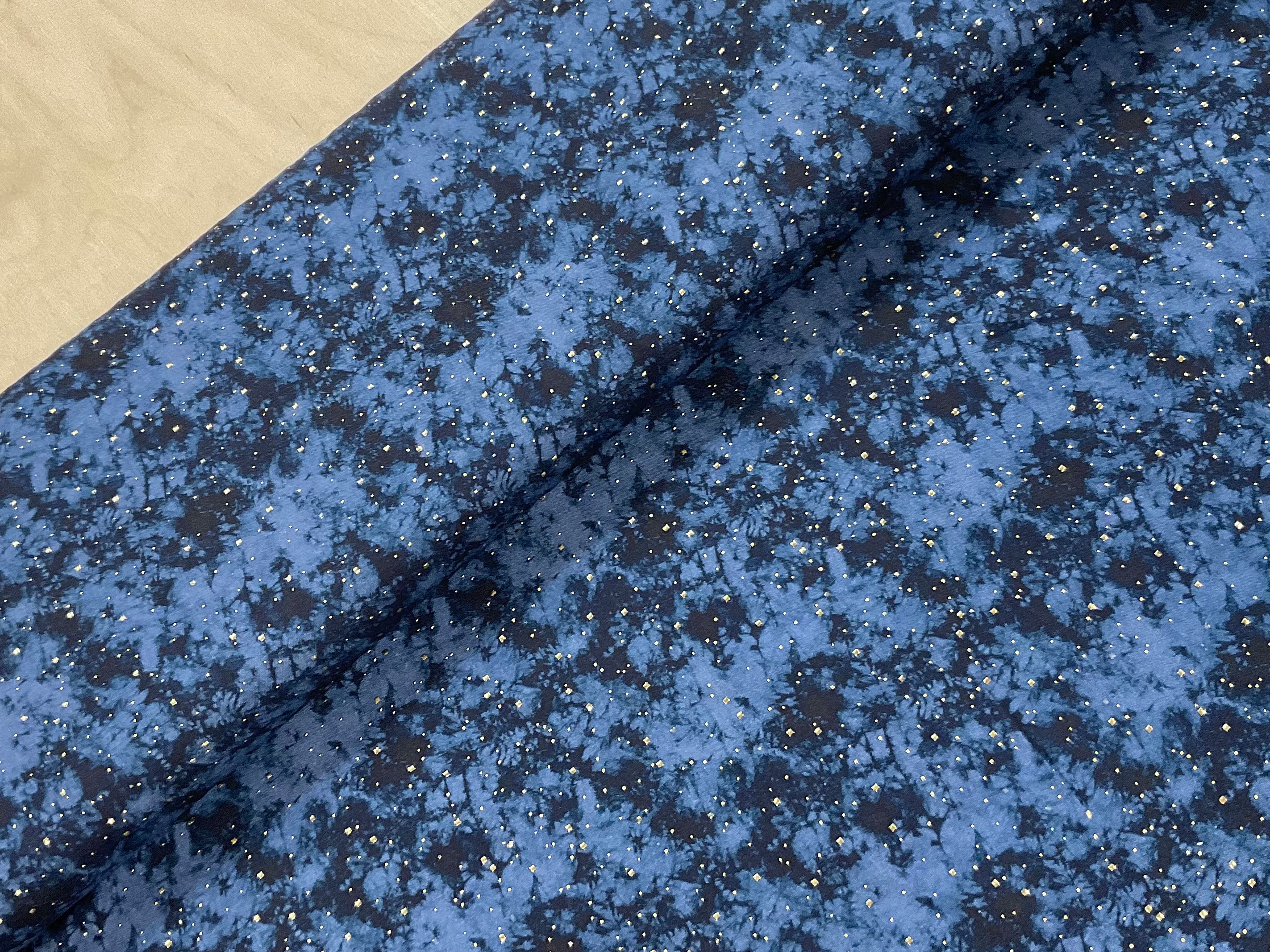 Denim Batik Viscose Challis