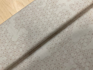 SALE - Geometric Stars on Grey Cotton