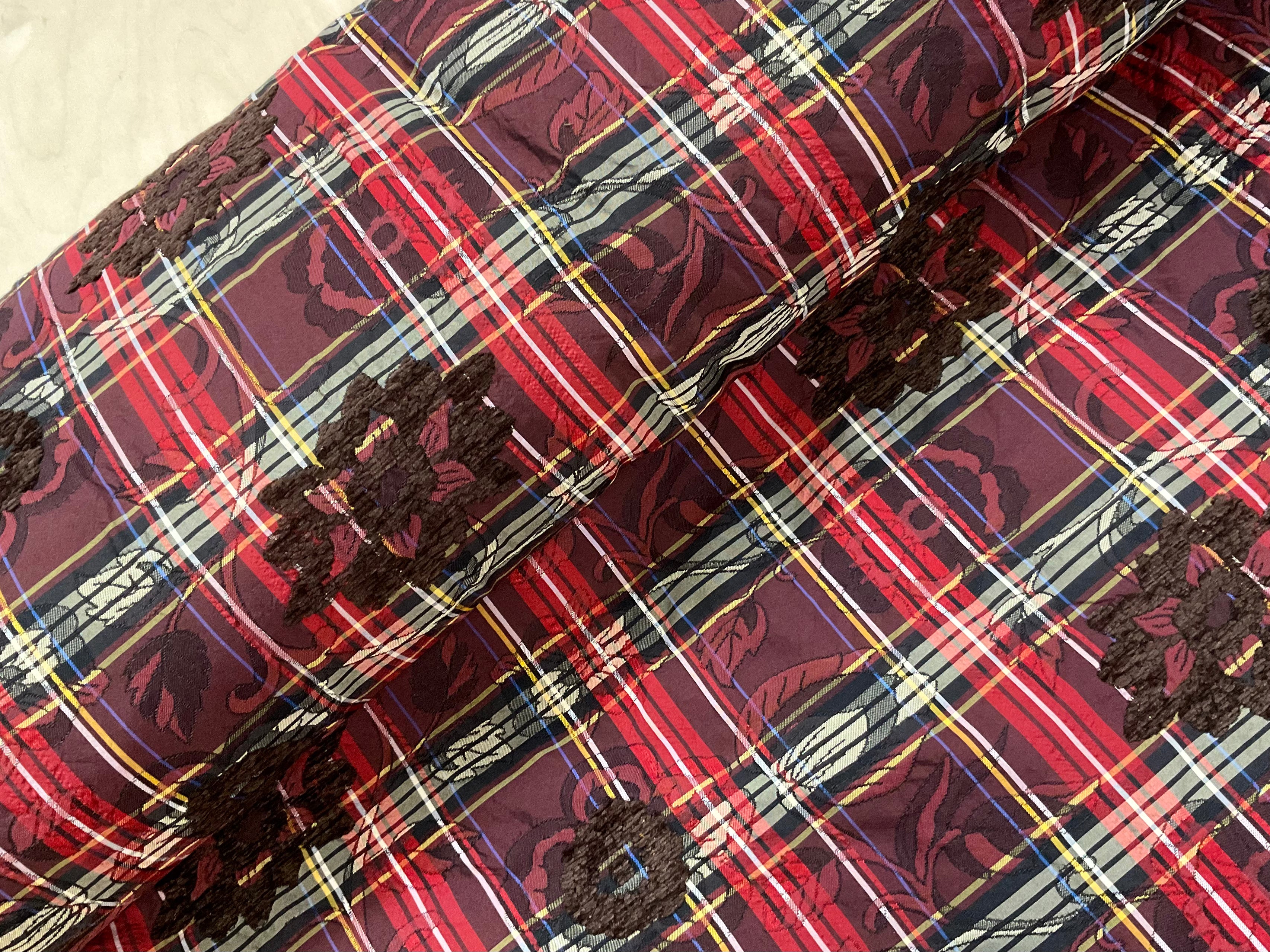 STOCKROOM CLEARANCE - Floral Jacquard Check
