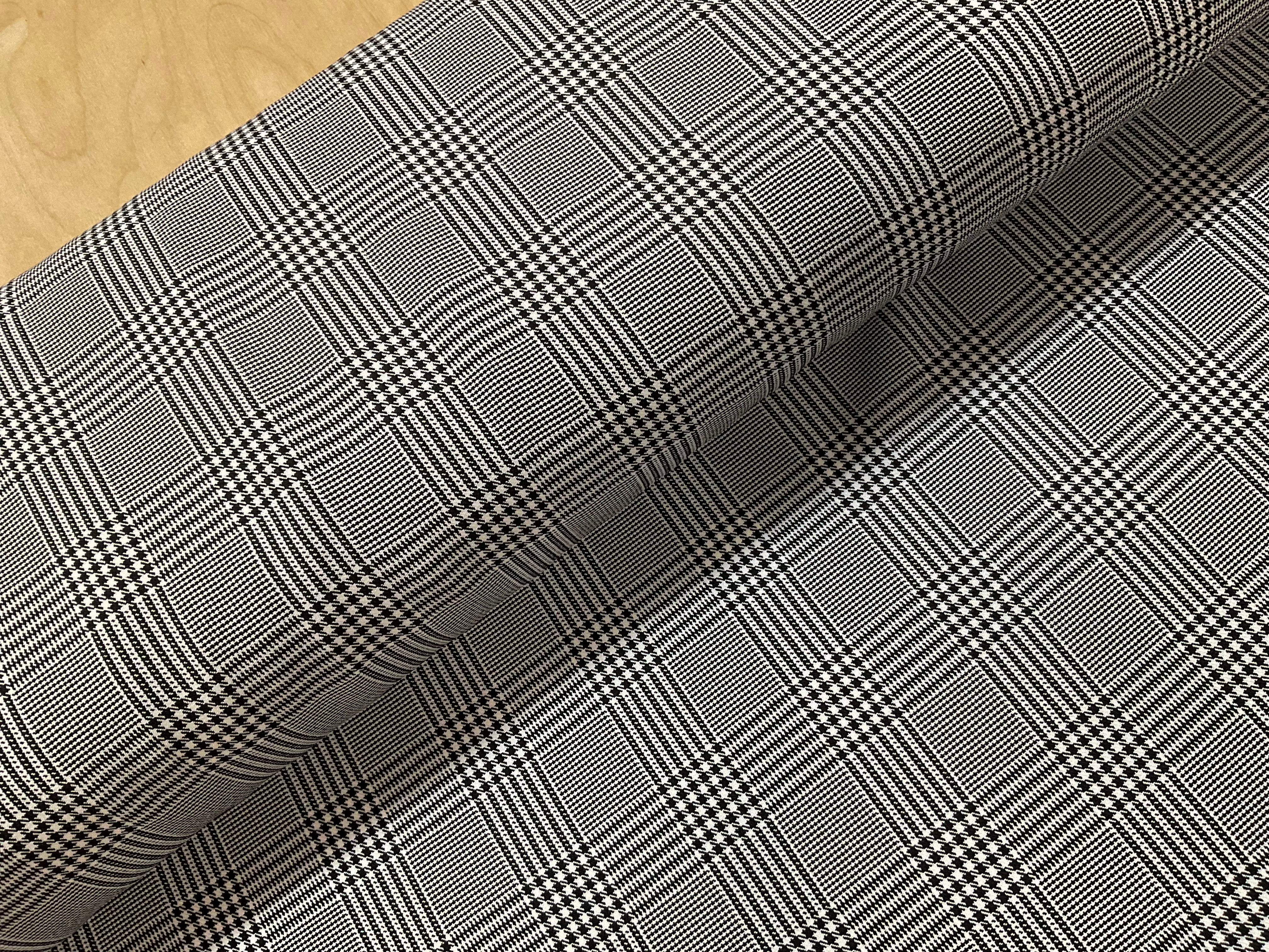 STOCKROOM CLEARANCE - Black and White Check Fabric