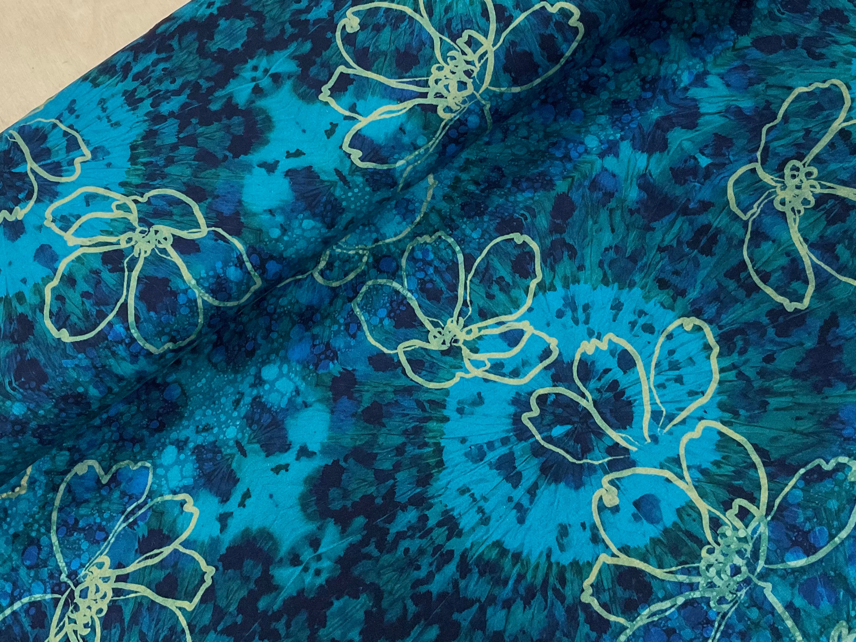 Sea Mist Floral Cotton Jersey