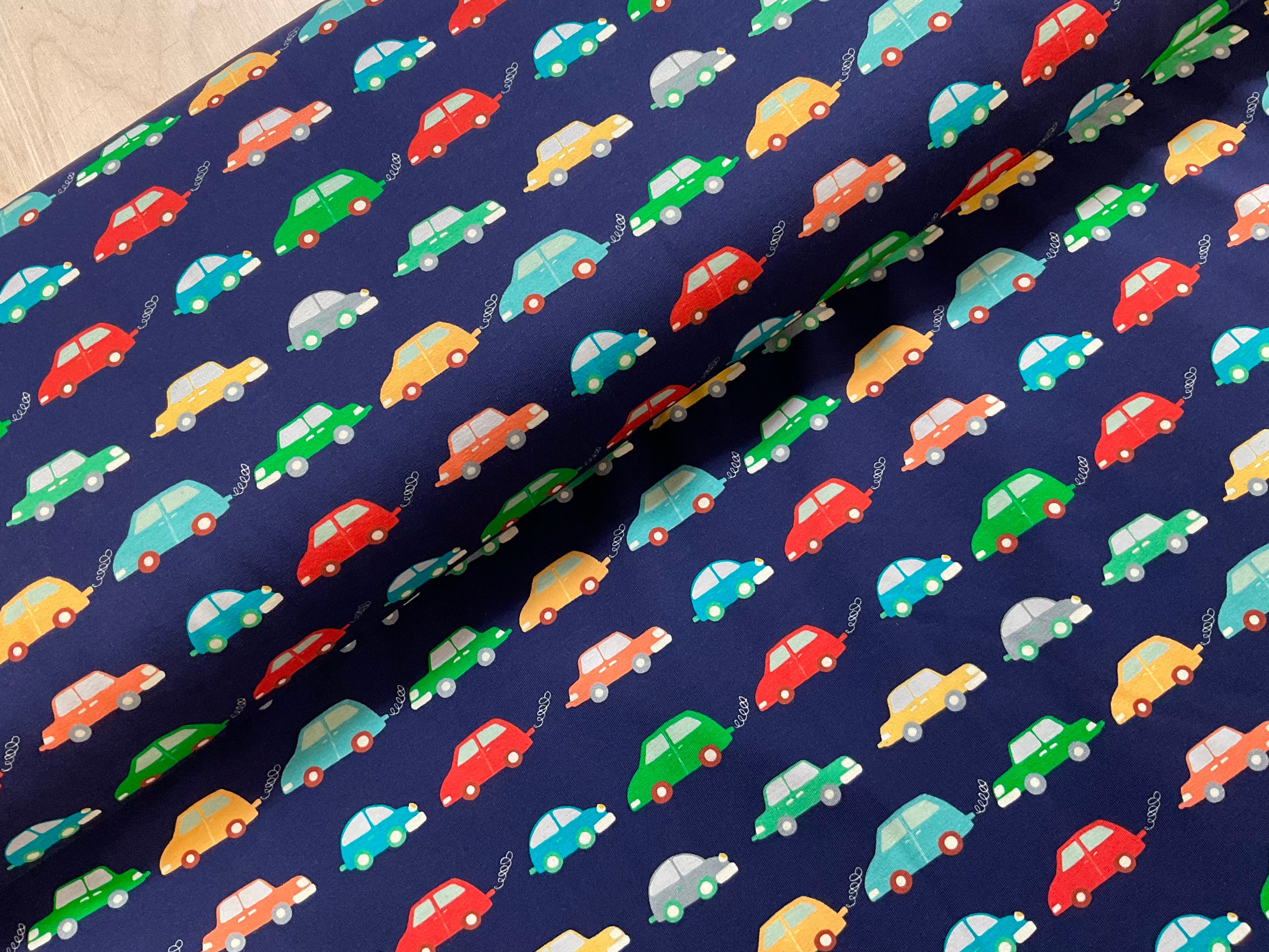 Traffic Jam Cotton Jersey Fabric