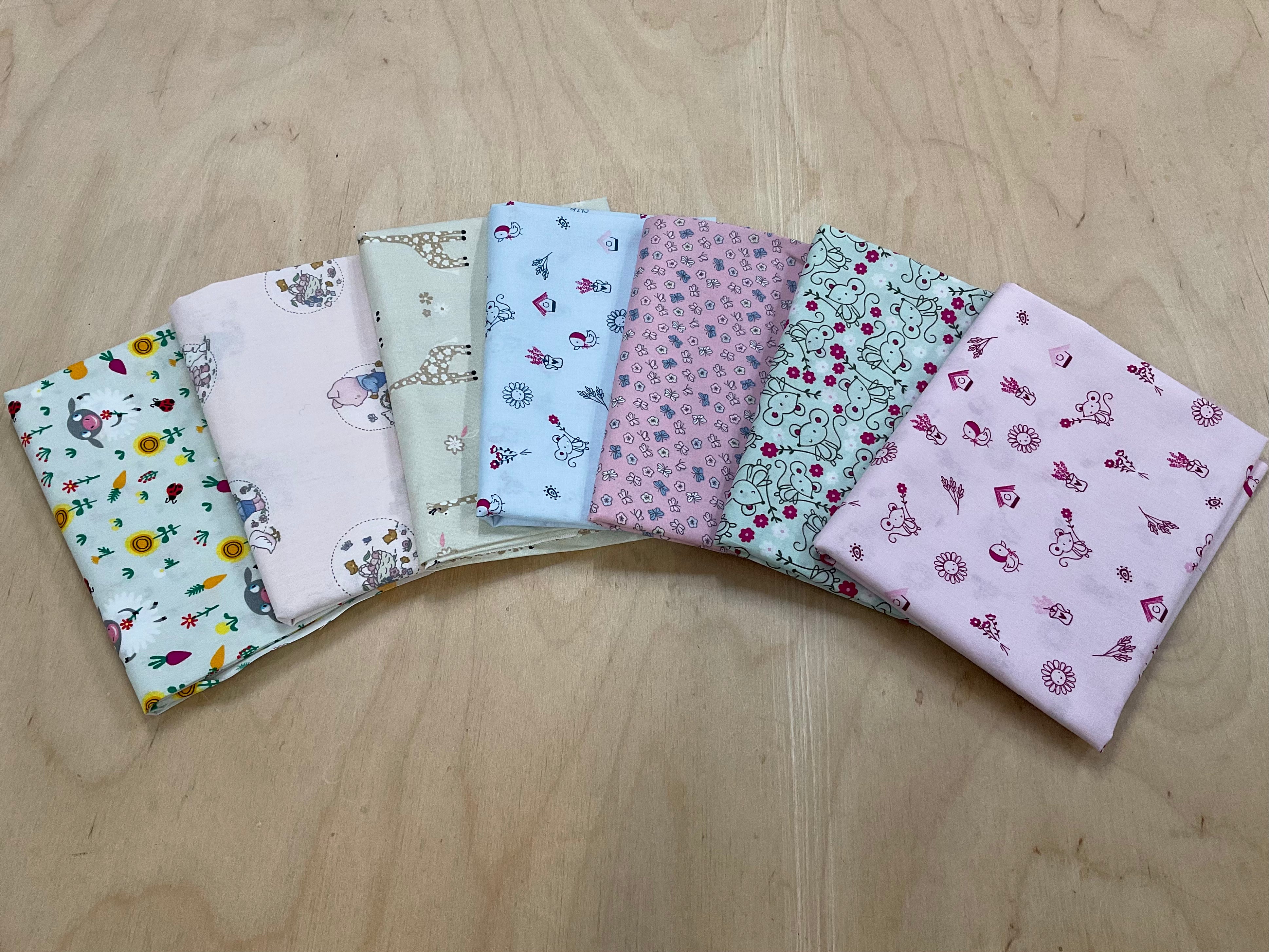 Baby Girl Cotton Fat Quarters Bundle