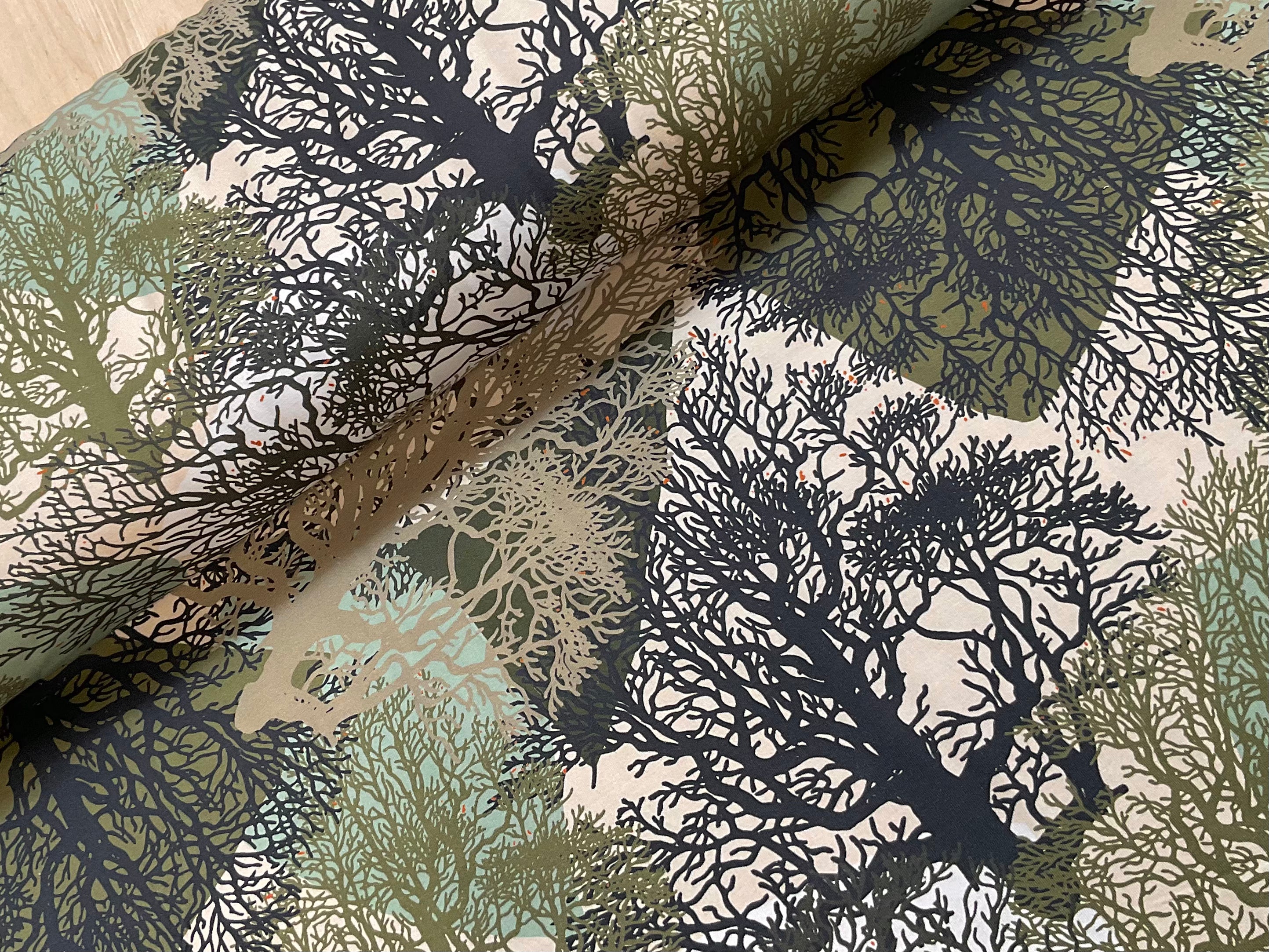 Autumn Trees Cotton Jersey