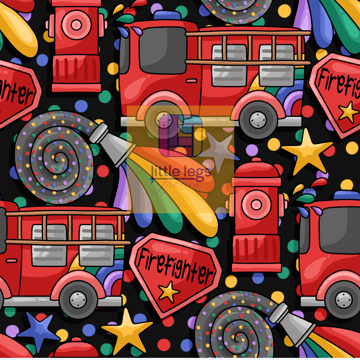 PRE ORDER Rainbow Firefighter Cotton Jersey - DUE IN STOCK MID JUNE