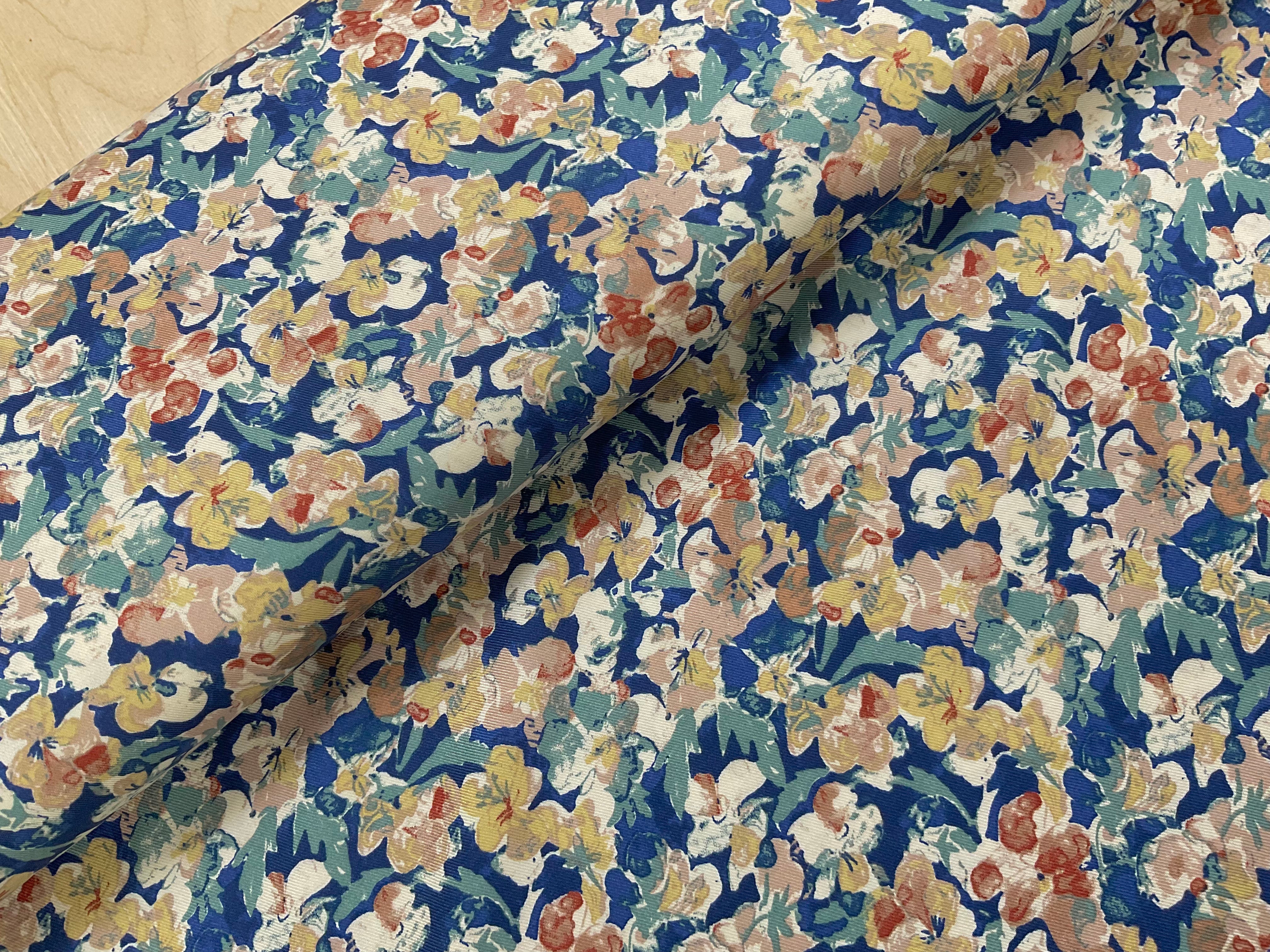 Blurred Floral Viscose Twill