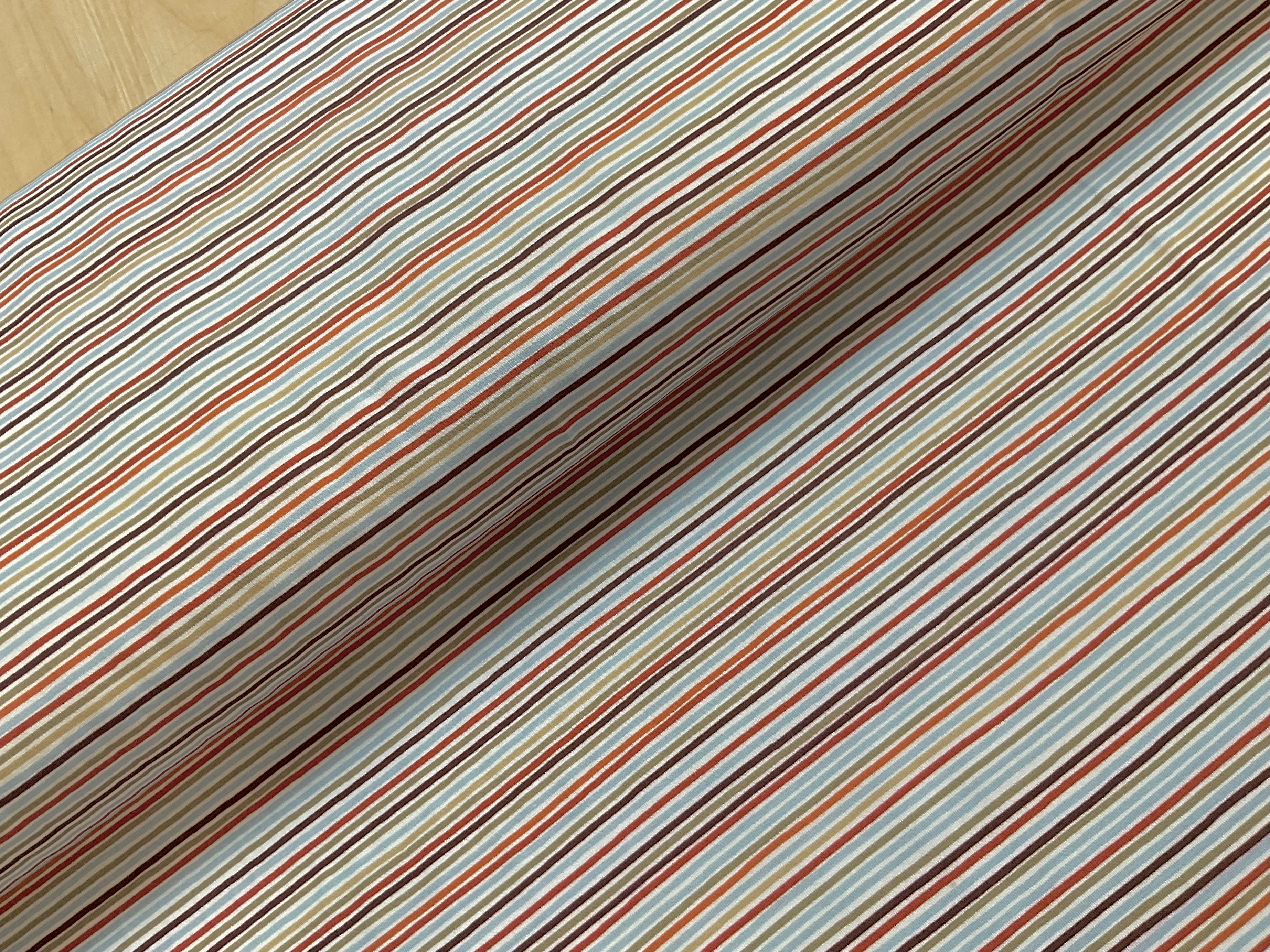 Autumn Stripes Cotton Jersey