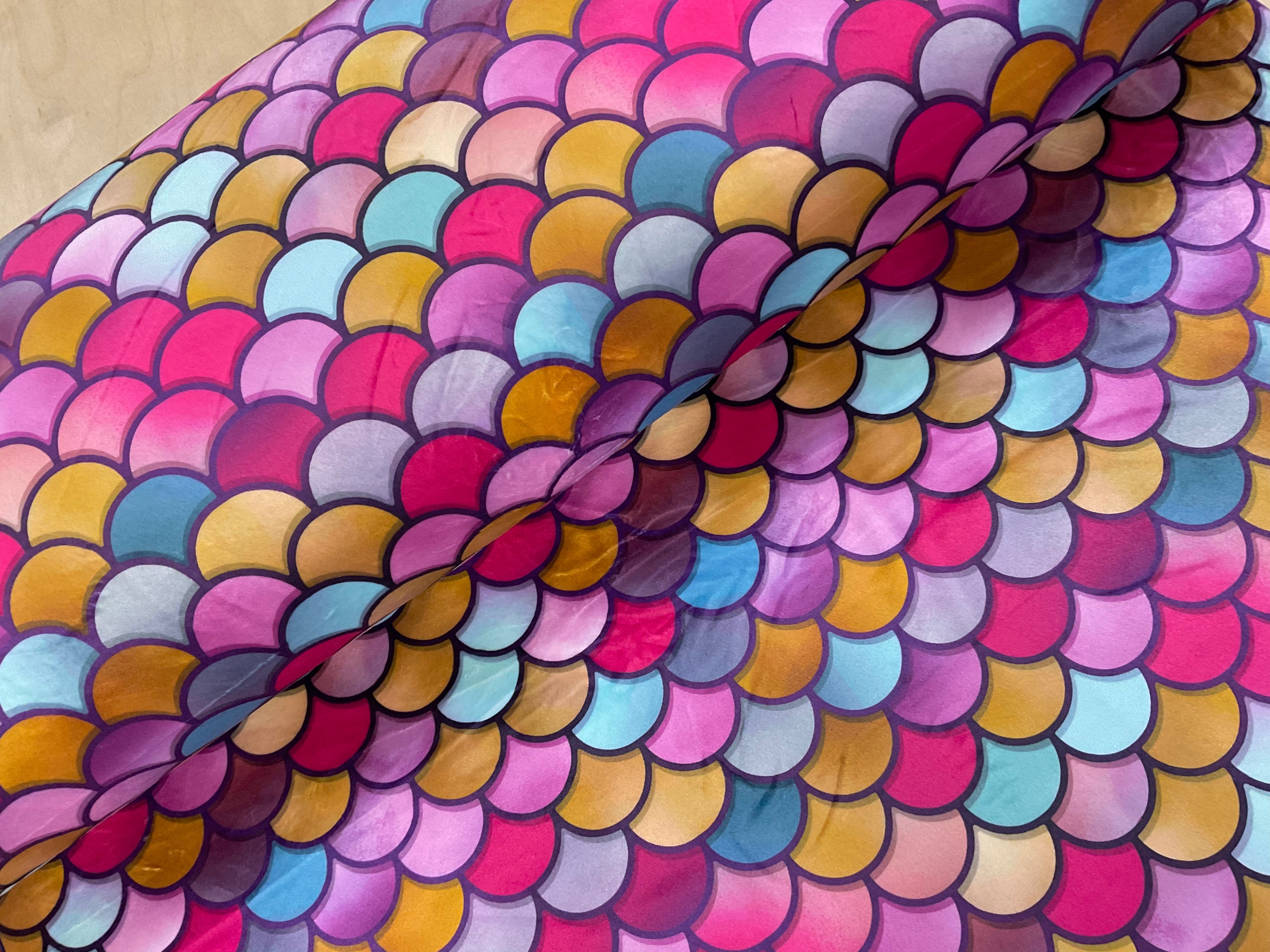 Bright Mermaid Scales Squish Fleece