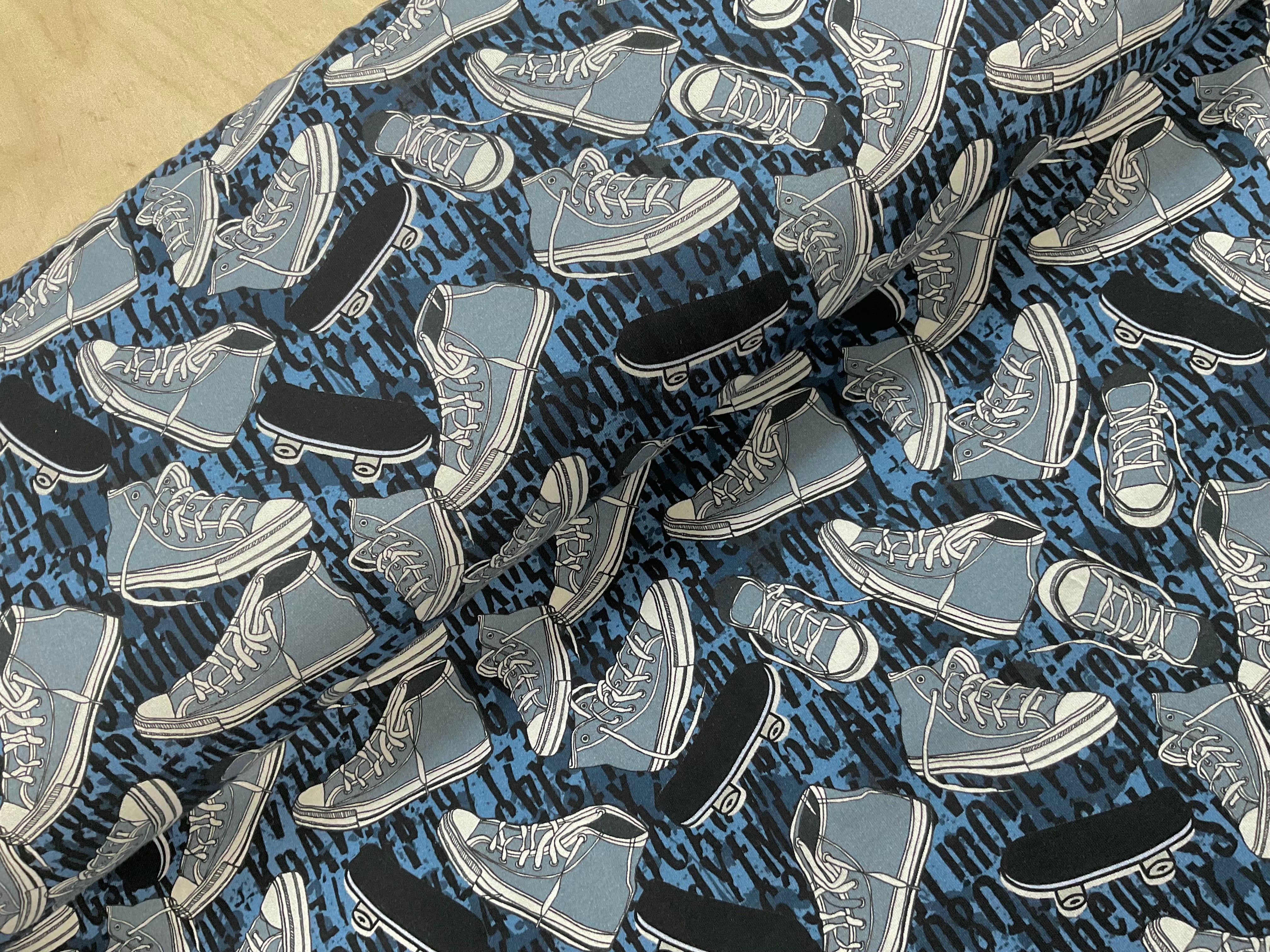 High-Tops and Halfpipes Cotton Jersey Fabric