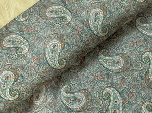 Sage Paisley Pashmina Fabric
