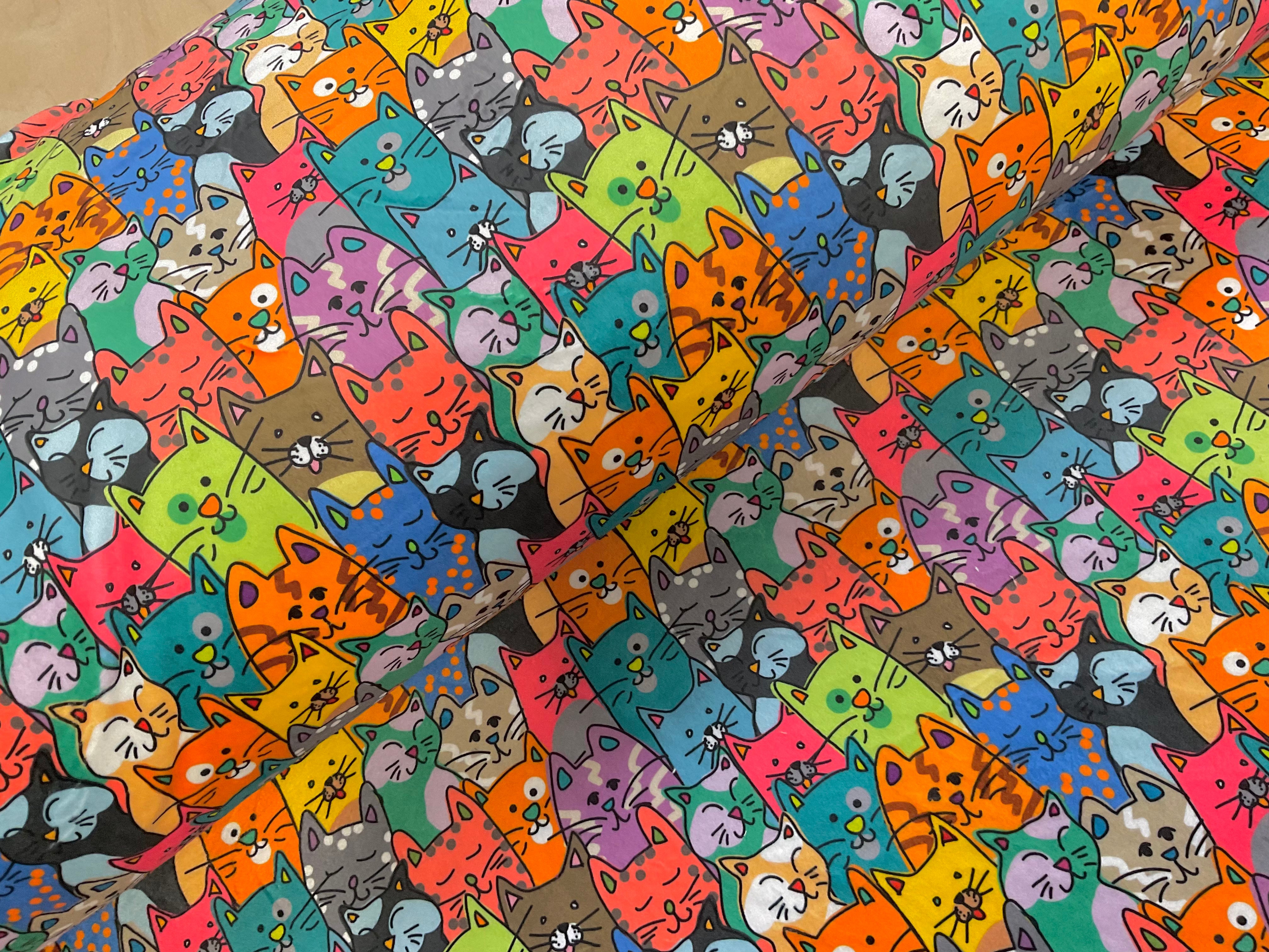 Colourful Cats Squish Fleece