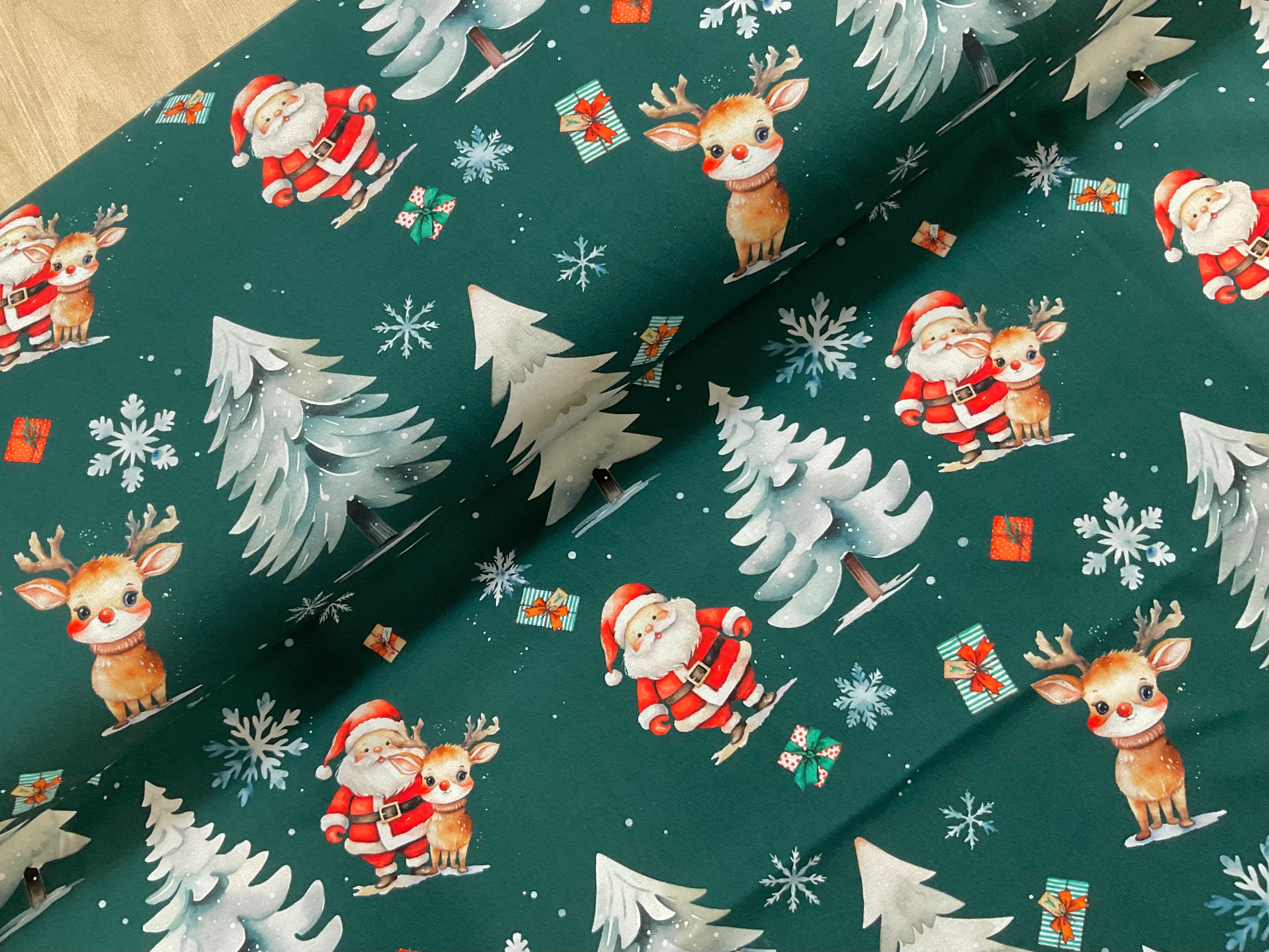 Santa’s Helper Cotton Jersey Fabric