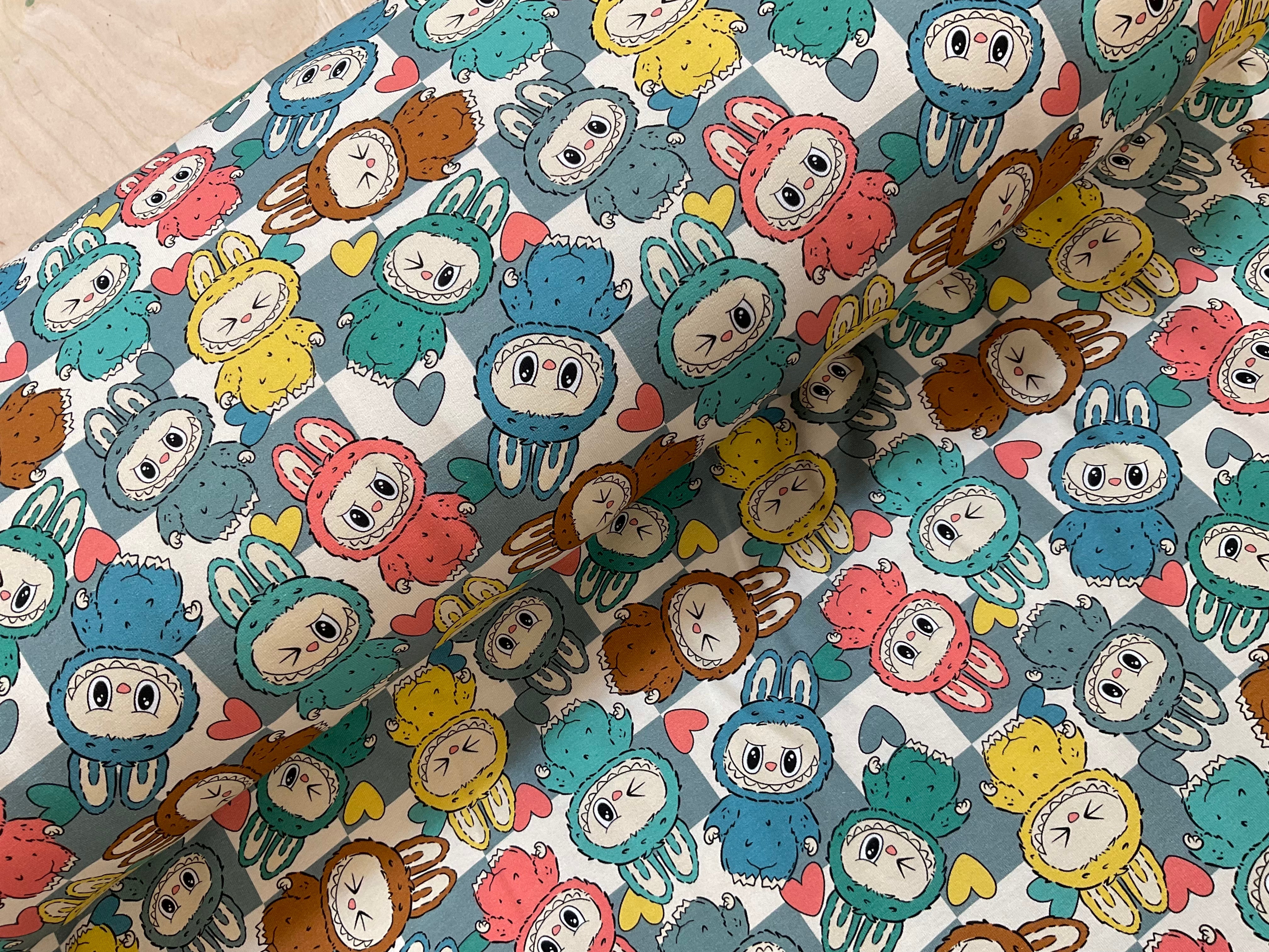 Labubus Cotton Jersey Fabric