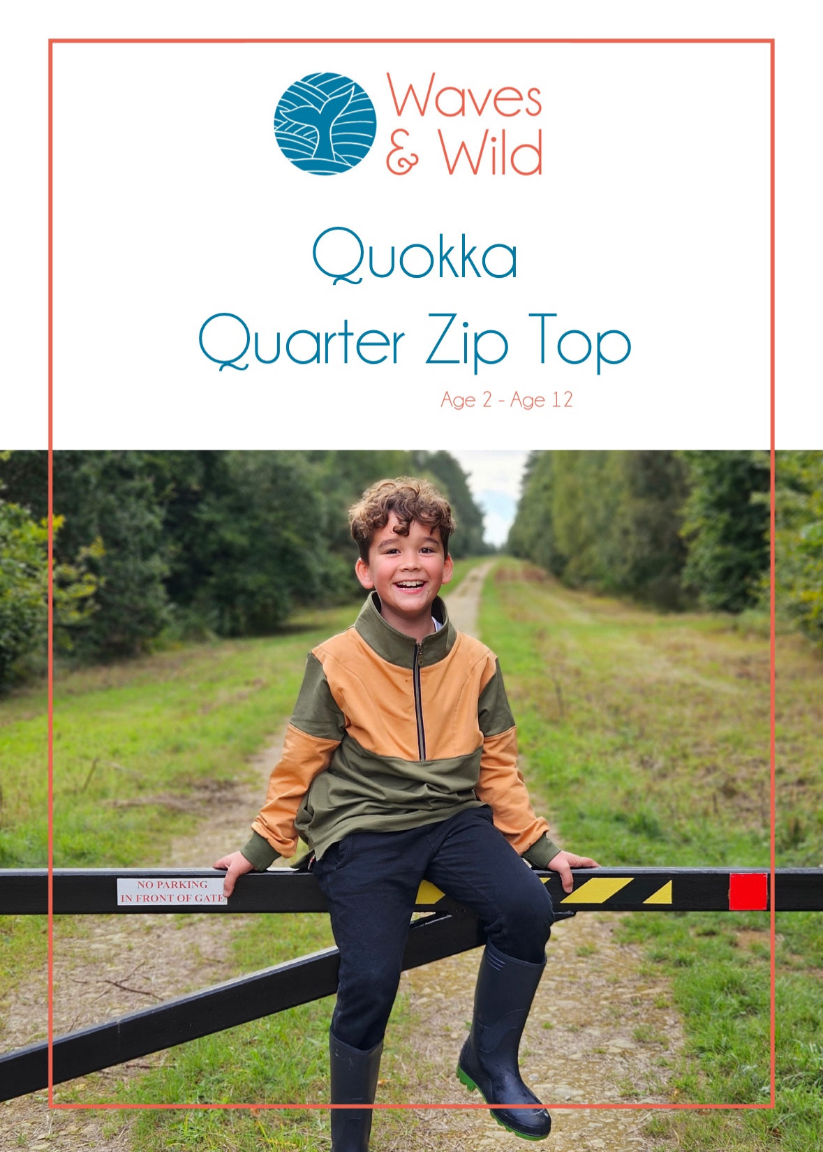 Quokka quarter zip Top Waves and Wilds Paper Pattern