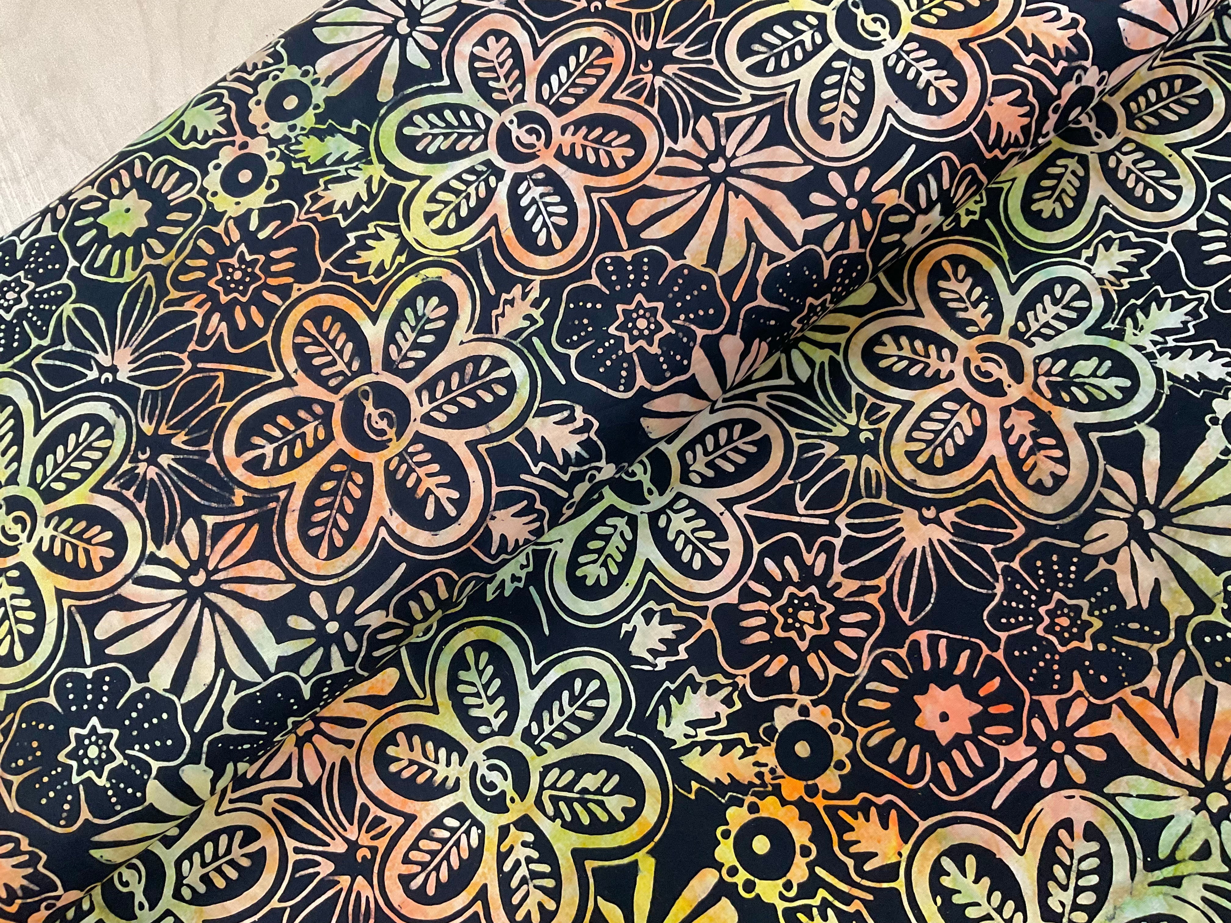 Printed Flowers Cotton Batik