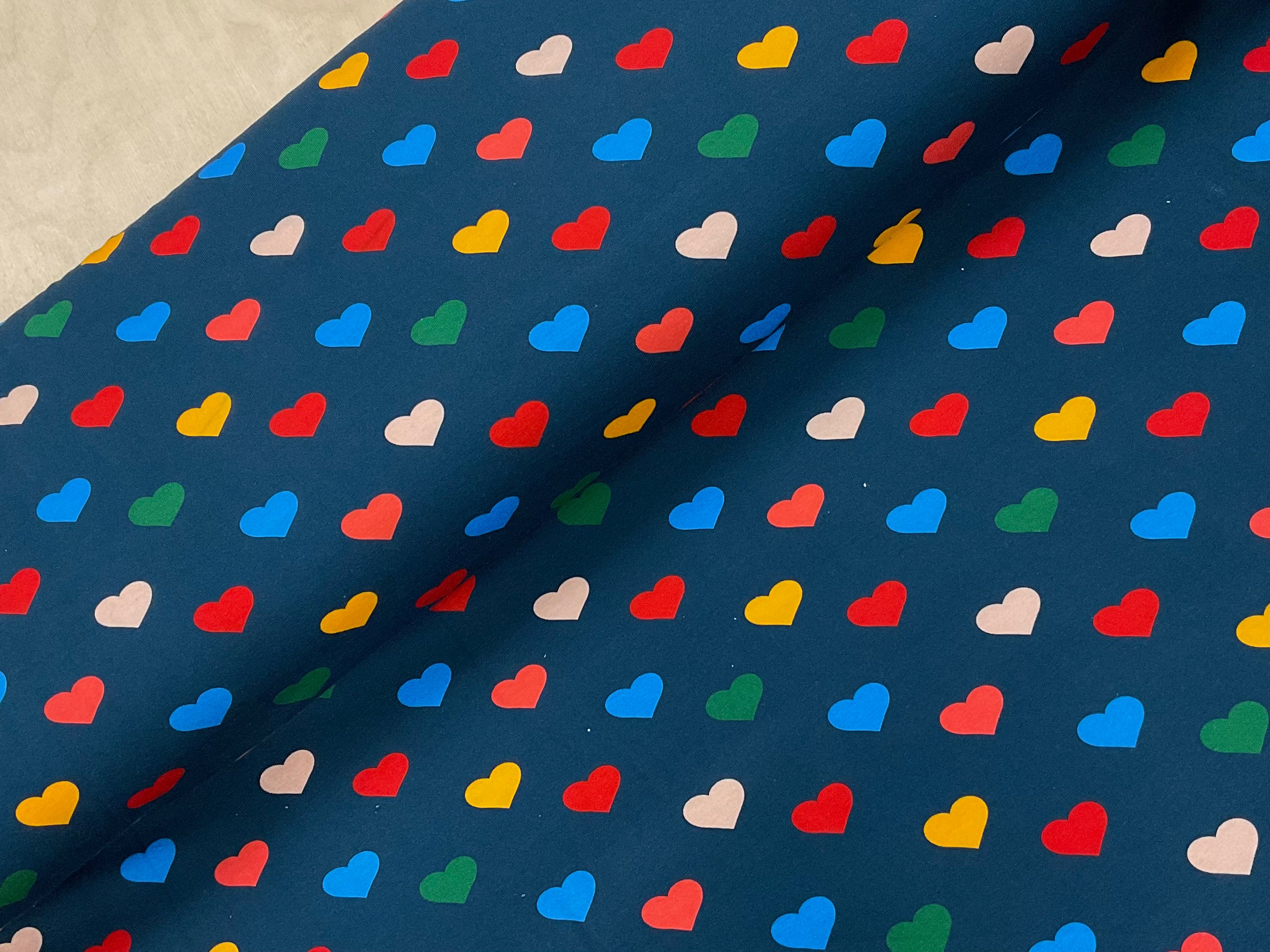 Bright Hearts Cotton Jersey