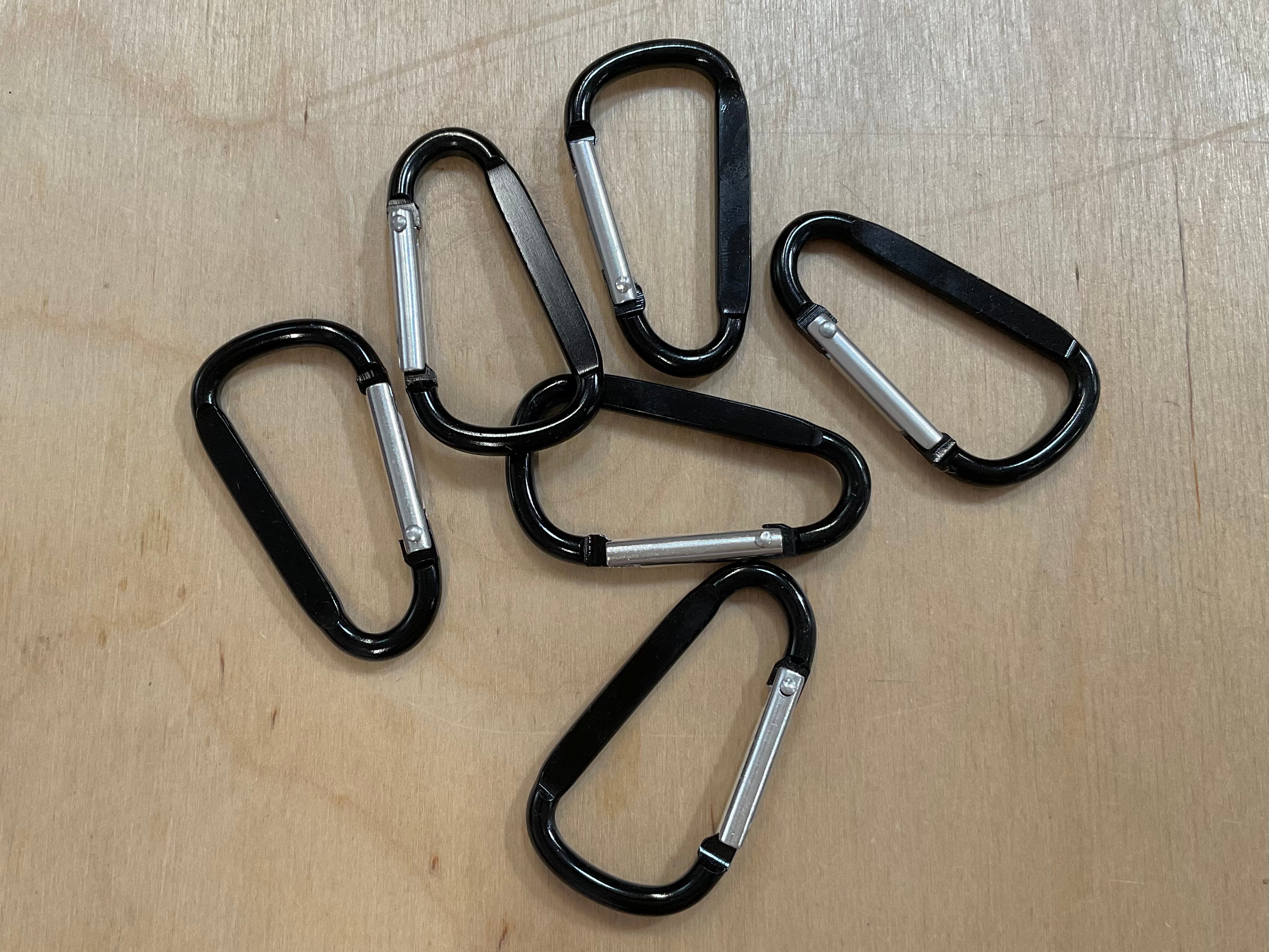 Black Carabiner Clips