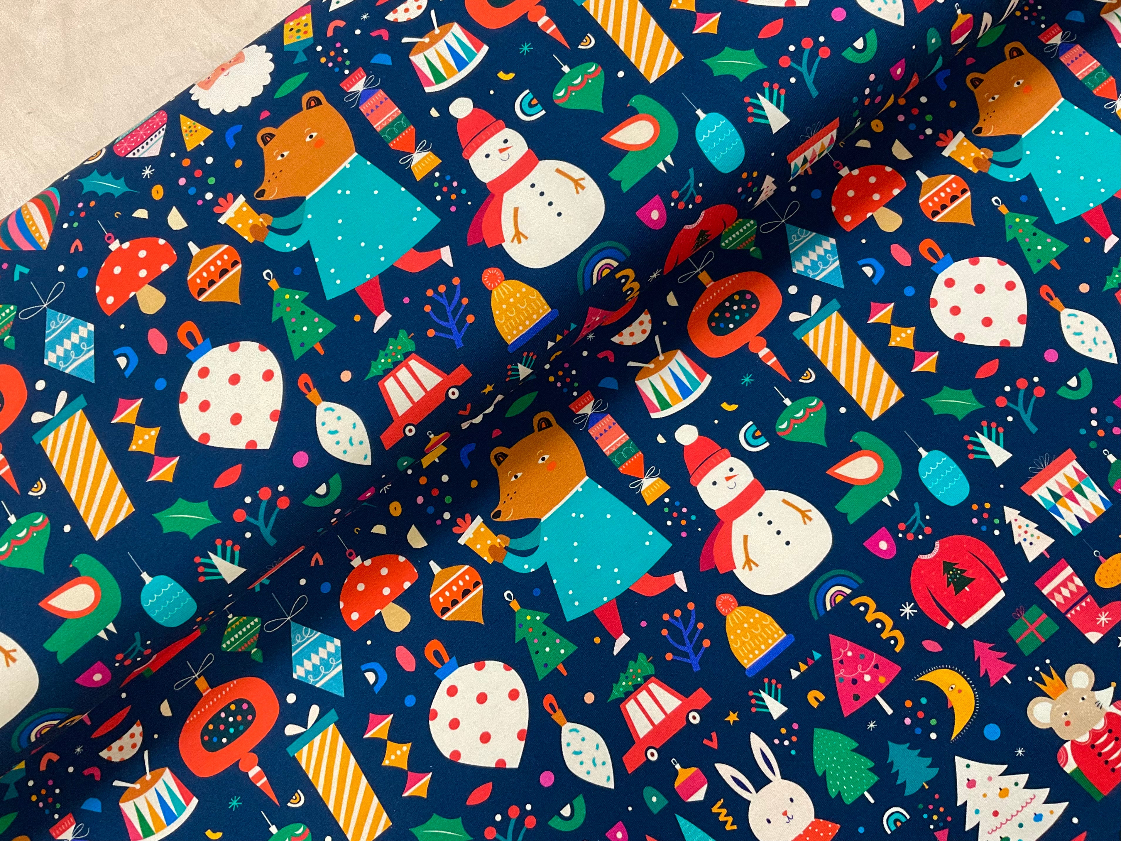 A Colourful Christmas Cotton Jersey