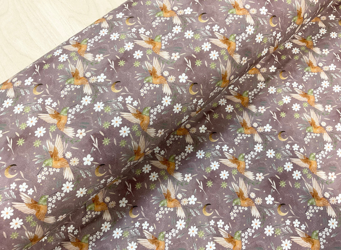 BOLT END - 1.65m  X 1.5m Rose Hummingbird French Terry