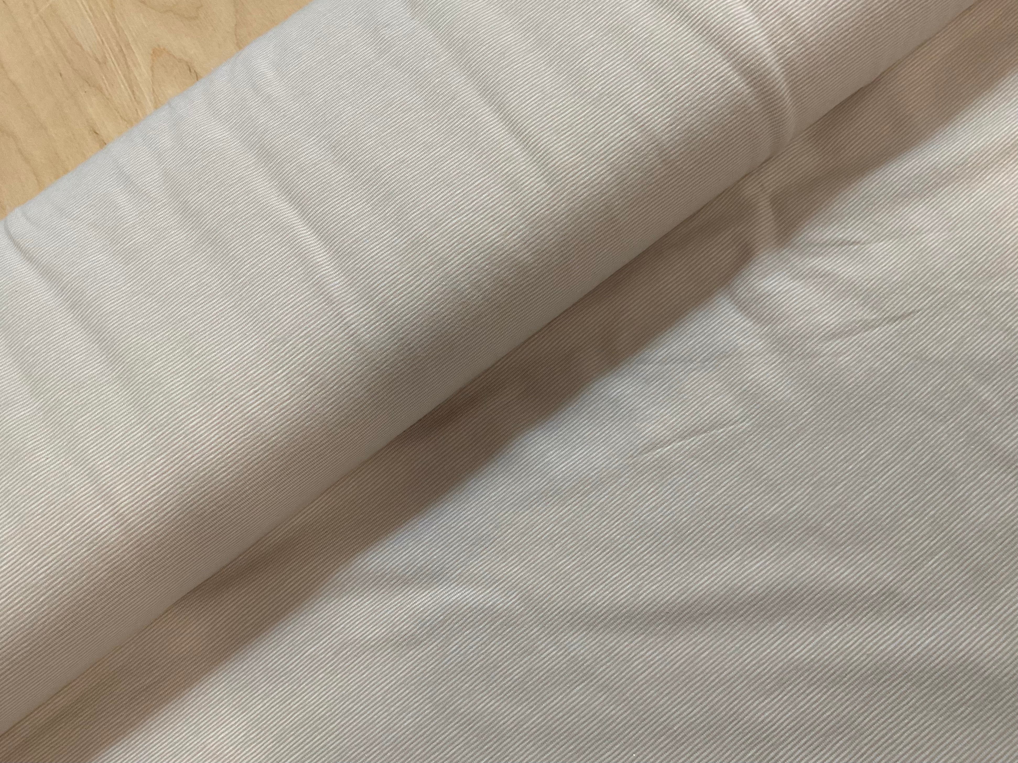 1mm Sand and White Stripe Cotton Jersey Fabric