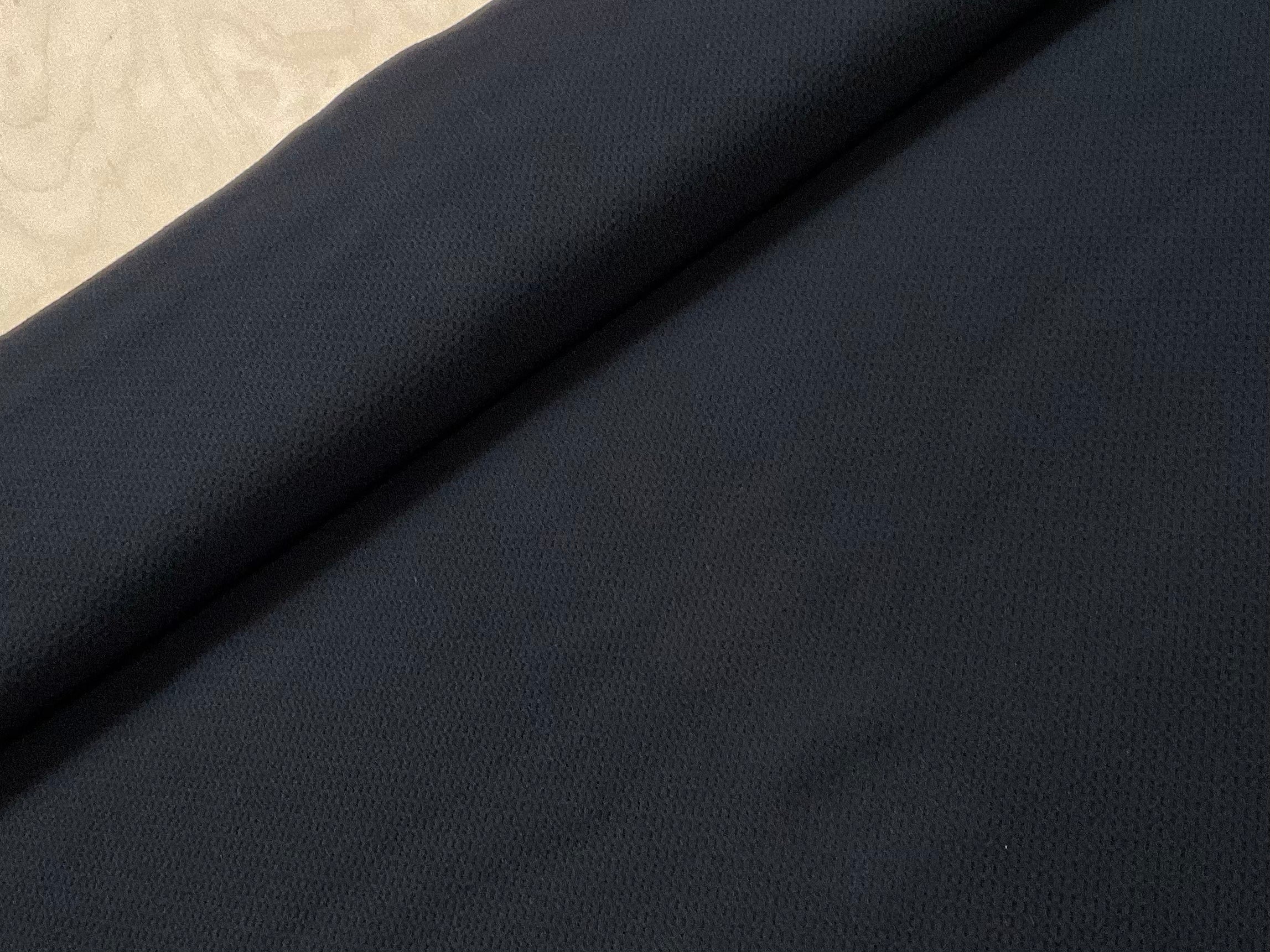 STOCKROOM CLEARANCE - Black Textured Double Faced Fabric