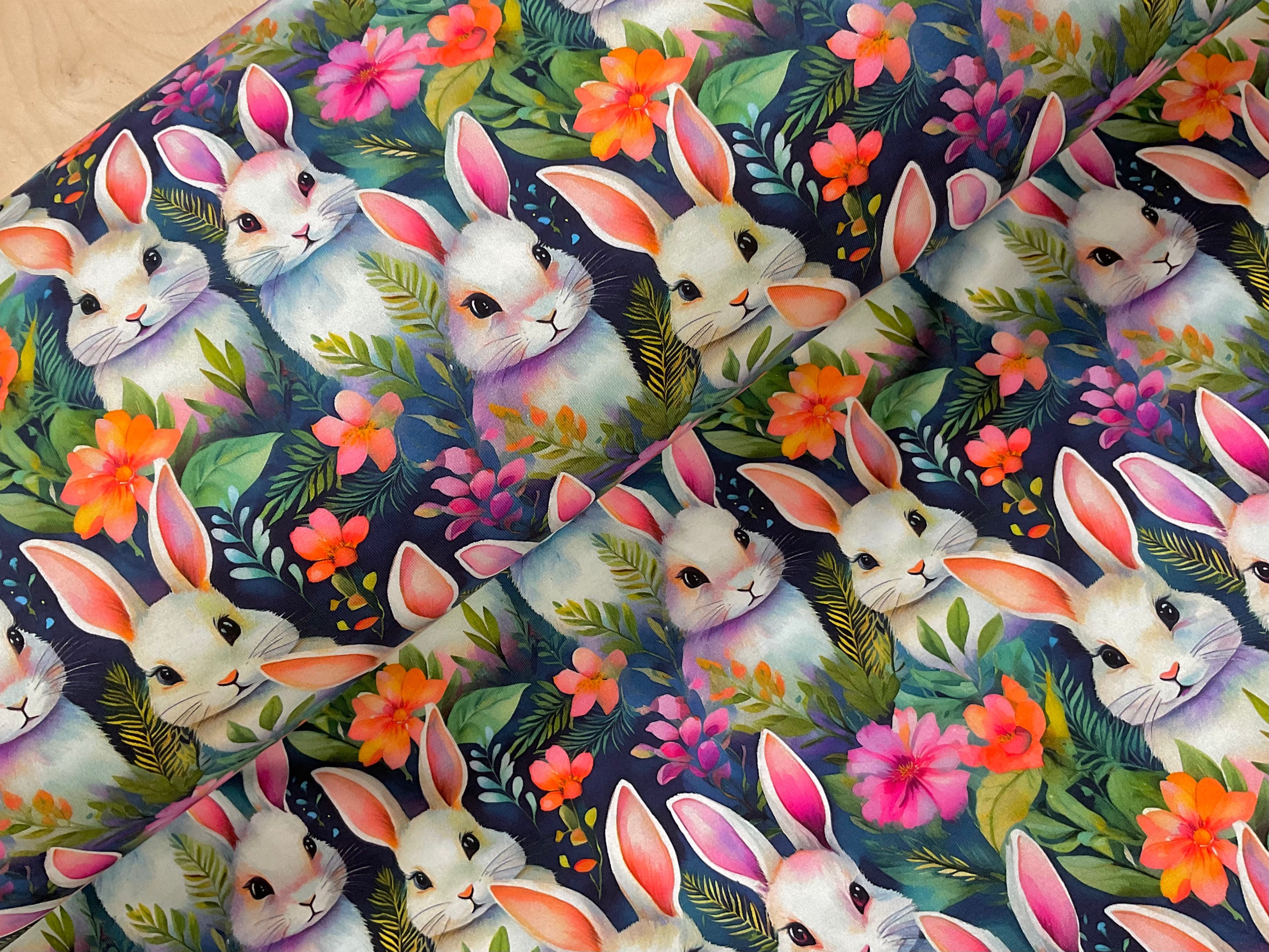 Spring Bunnies Cotton Jersey