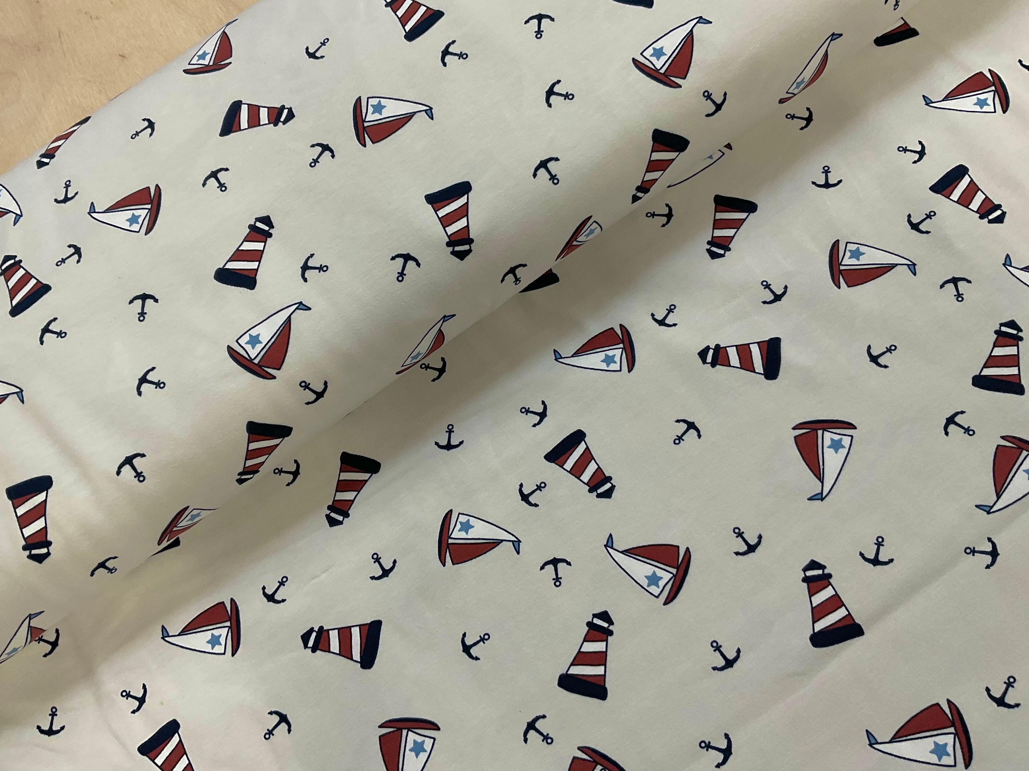 Sailing Away Cotton Jersey